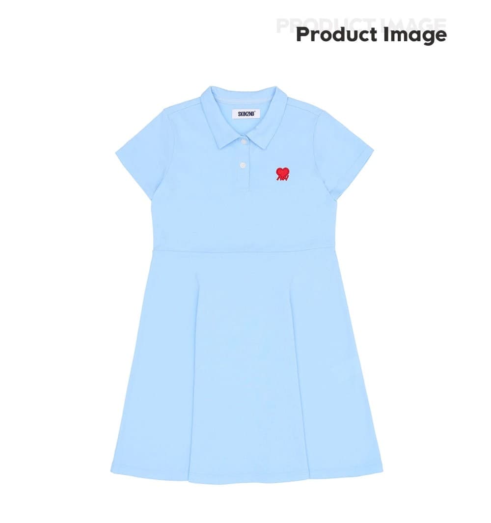 [SKIN2ND] Zigzag Heart Logo Cotton Pique Dress 4