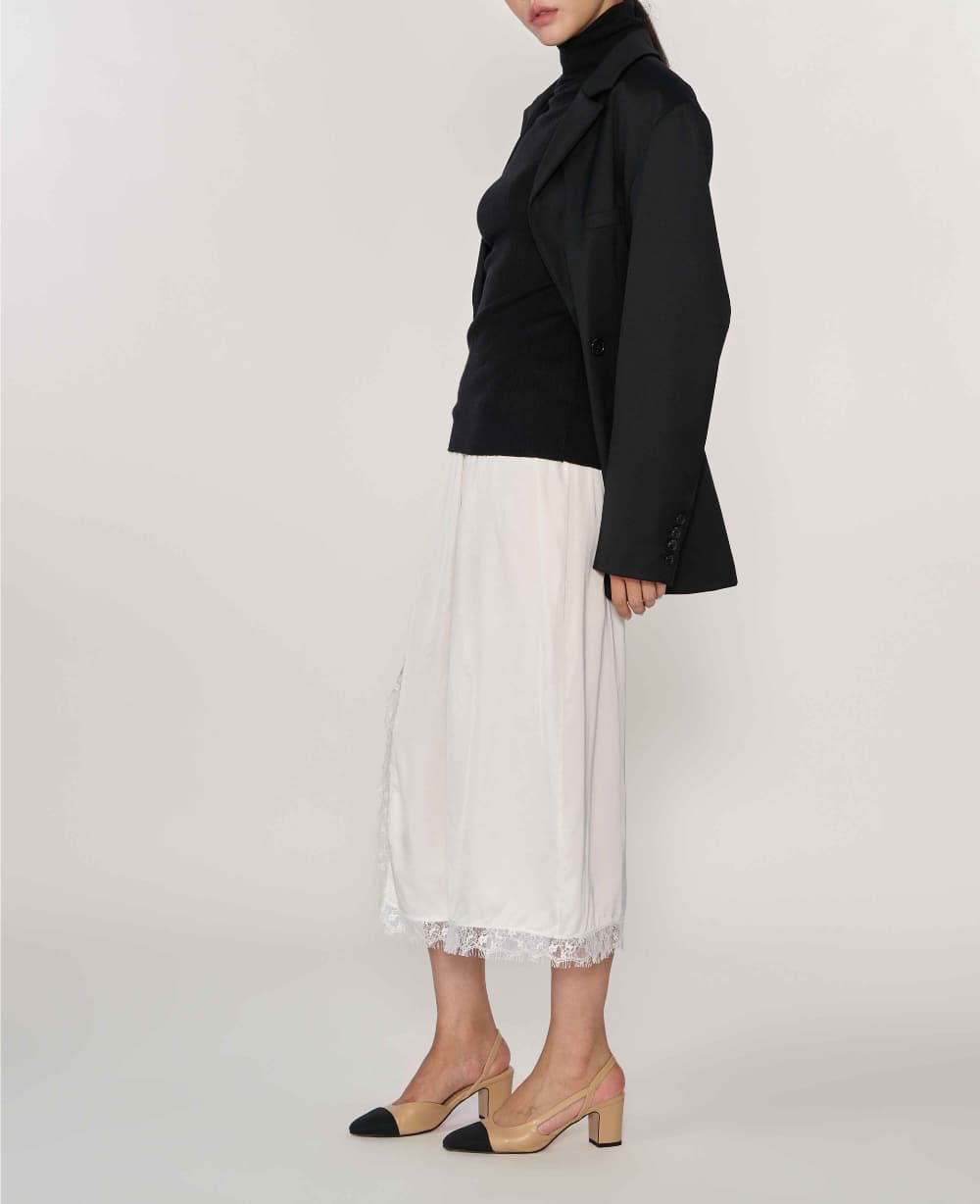 [ROOKIEBUD] Lace Slit Skirt 9