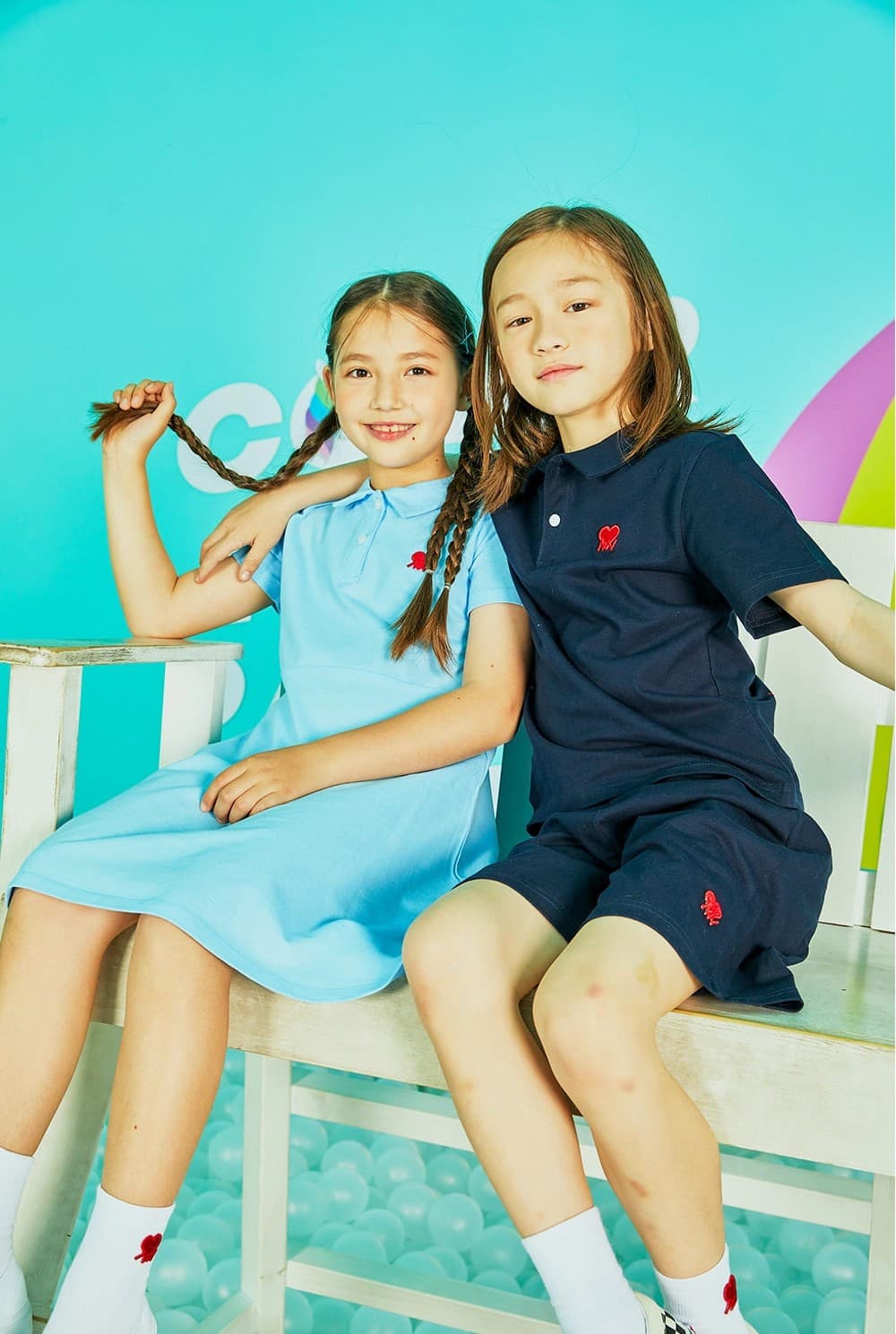 [SKIN2ND] Zigzag Heart Logo Cotton Pique Dress 8