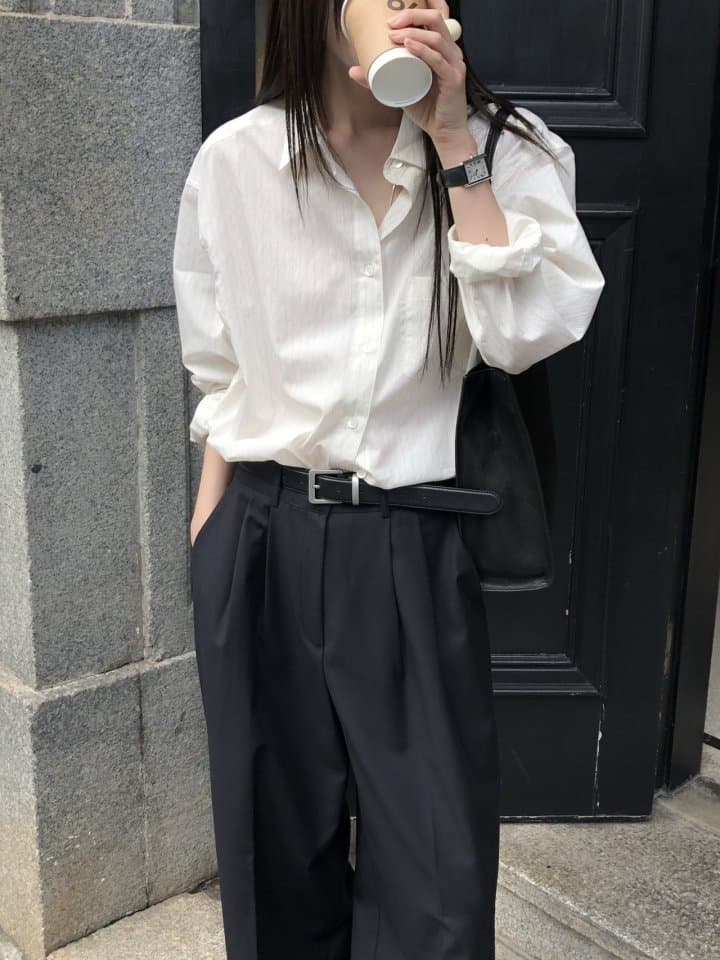 [LE BUTTER] Rough Stripe Shirt 9
