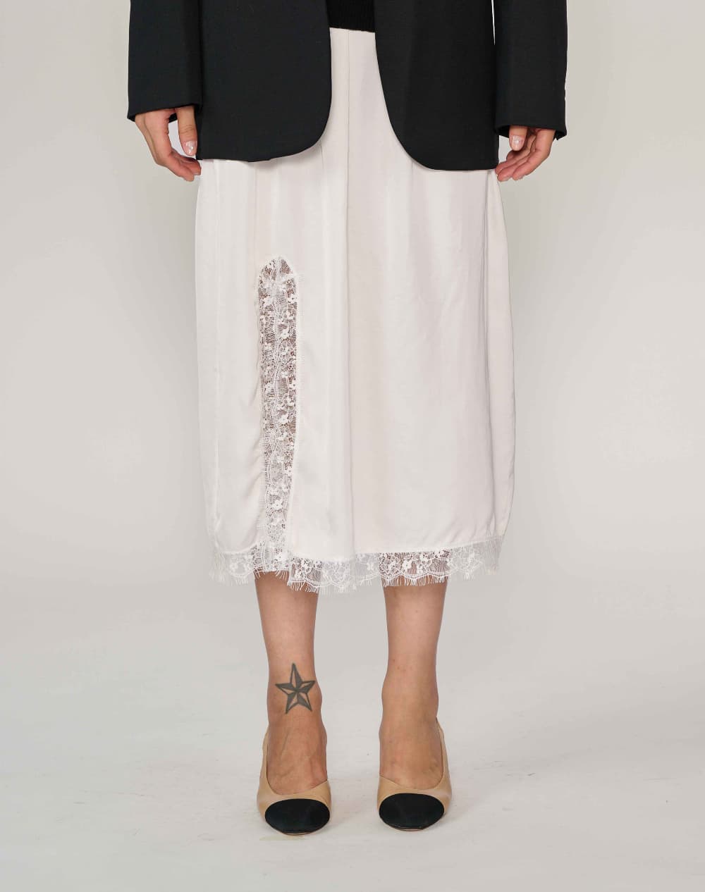 [ROOKIEBUD] Lace Slit Skirt 2