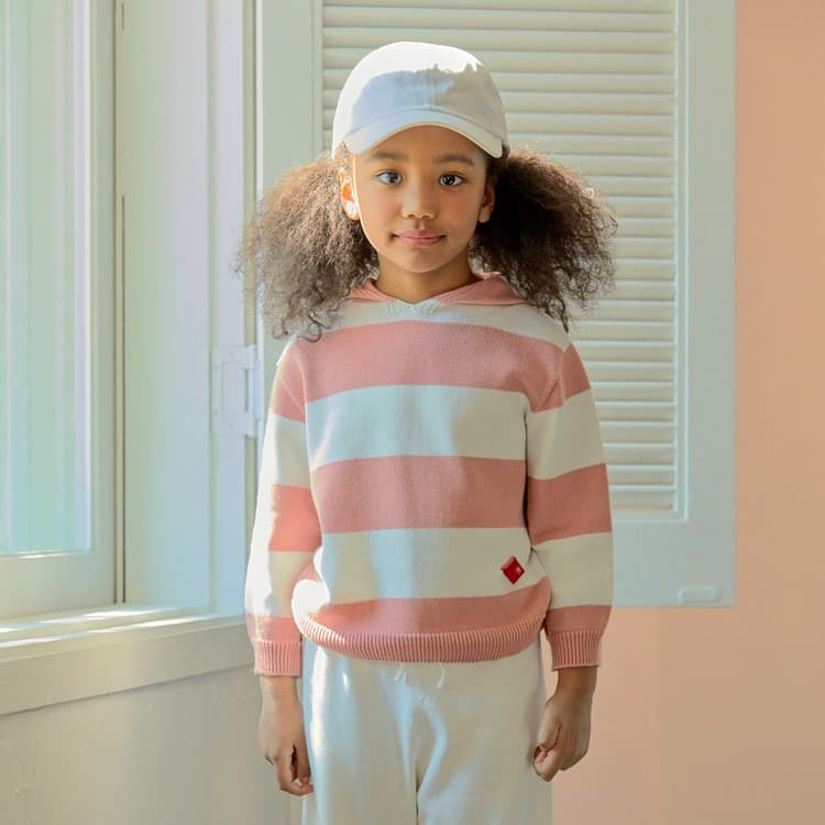 [SKIN2ND] Wholegarment Stripe Hoodie 1