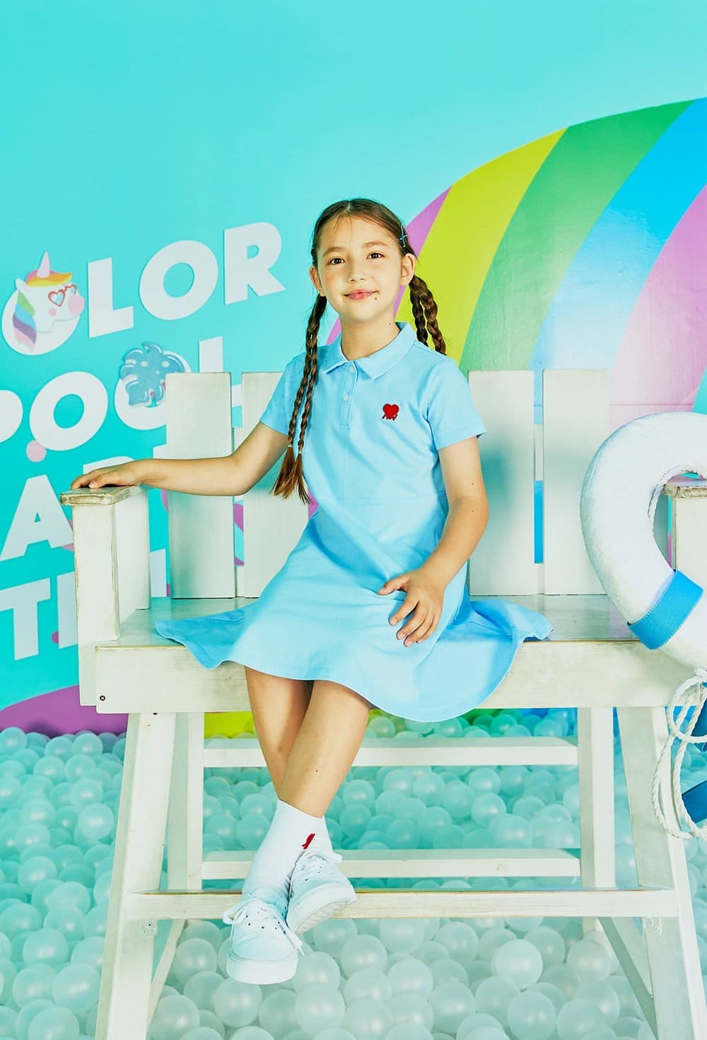 [SKIN2ND] Zigzag Heart Logo Cotton Pique Dress 2