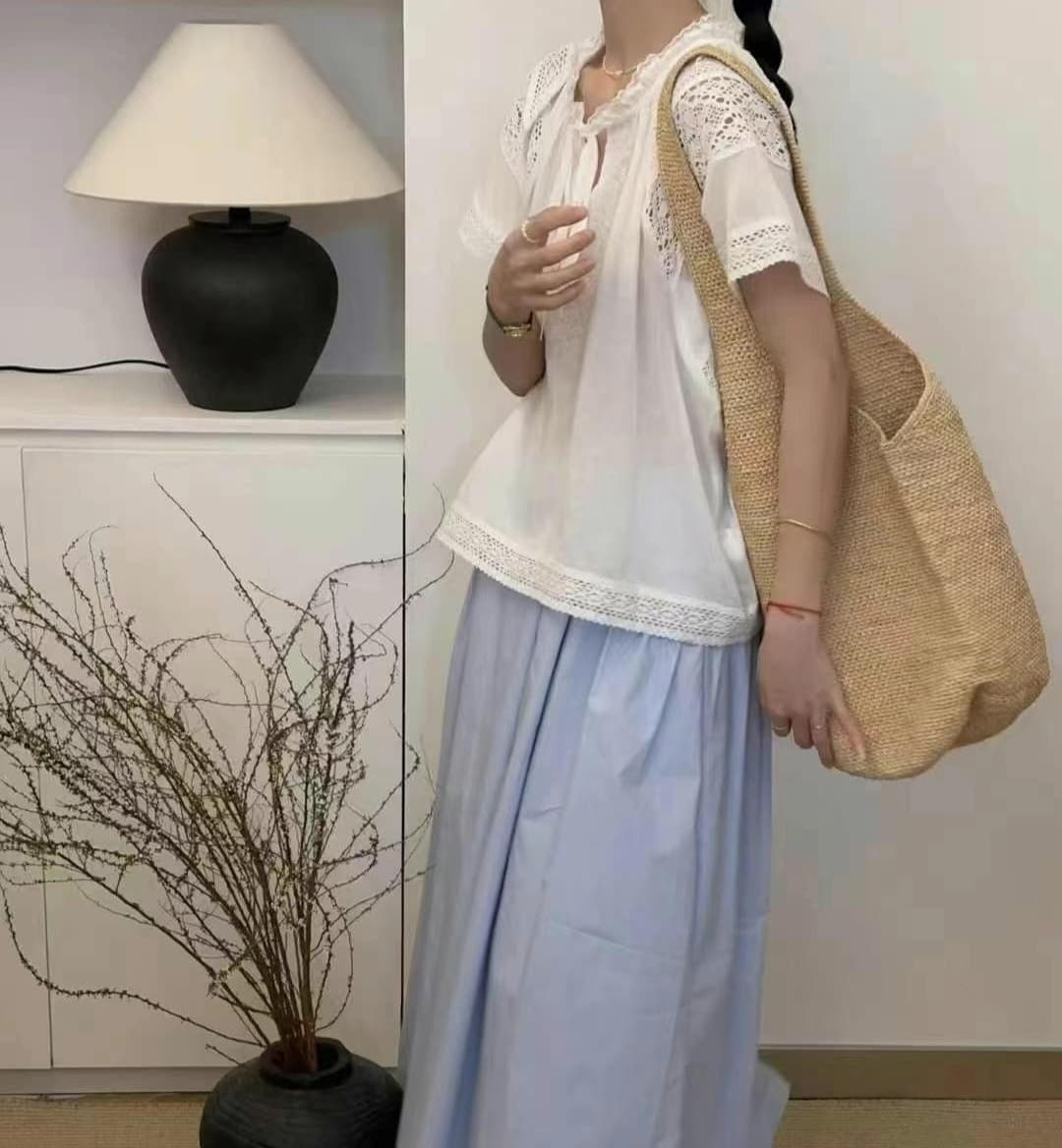 [MARIGOLD] Art Cream Embroidery Blouse 4