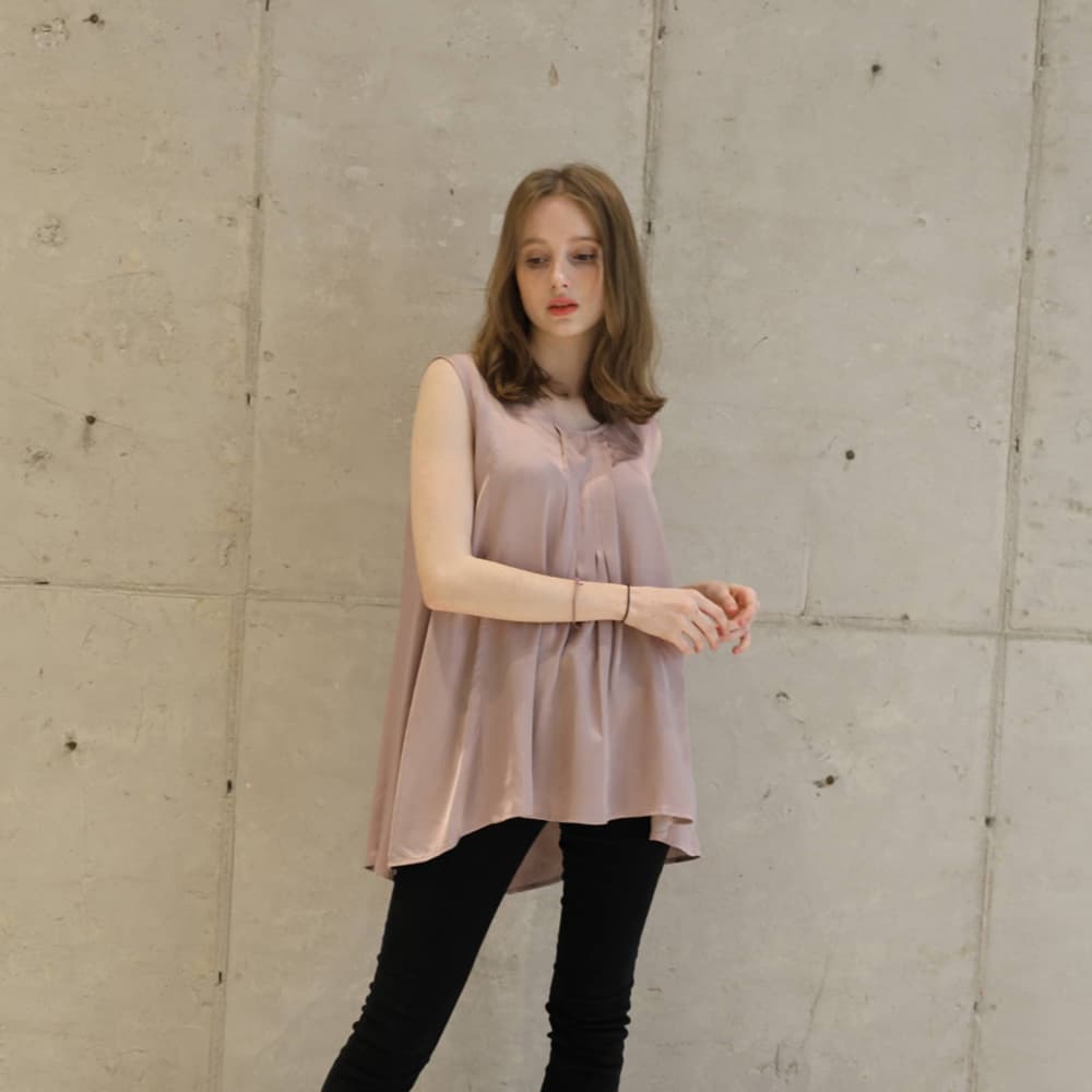[ROOKIEBUD] Pin Tuck Pleated Sleeveless Top 7