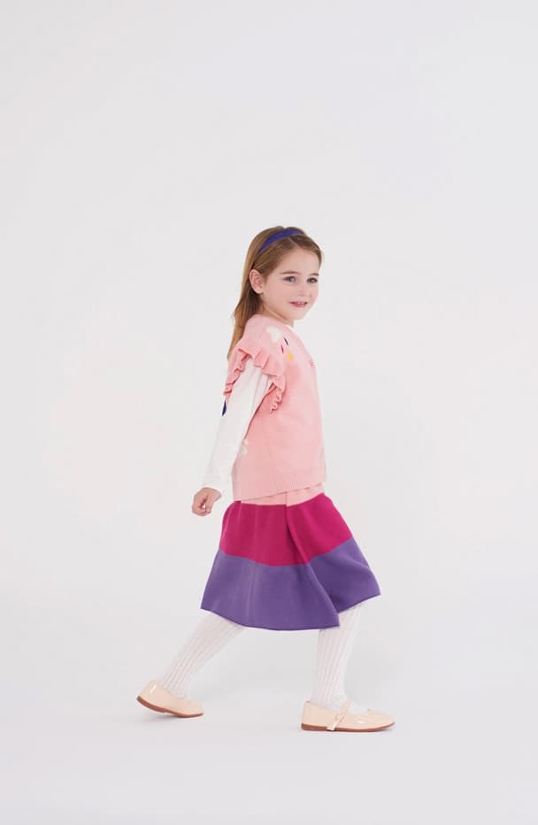 [SKIN2ND] Color Block Skirt 4