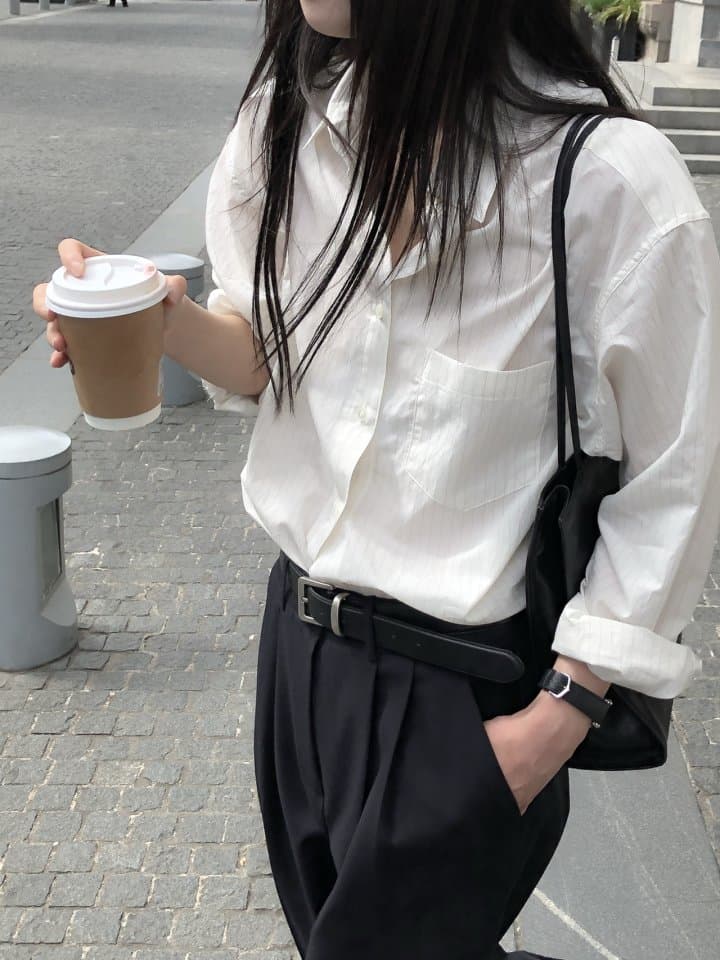 [LE BUTTER] Rough Stripe Shirt 5