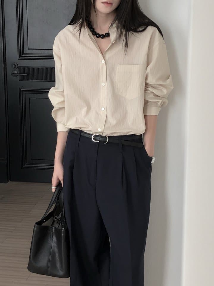 [LE BUTTER] Rough Stripe Shirt 6