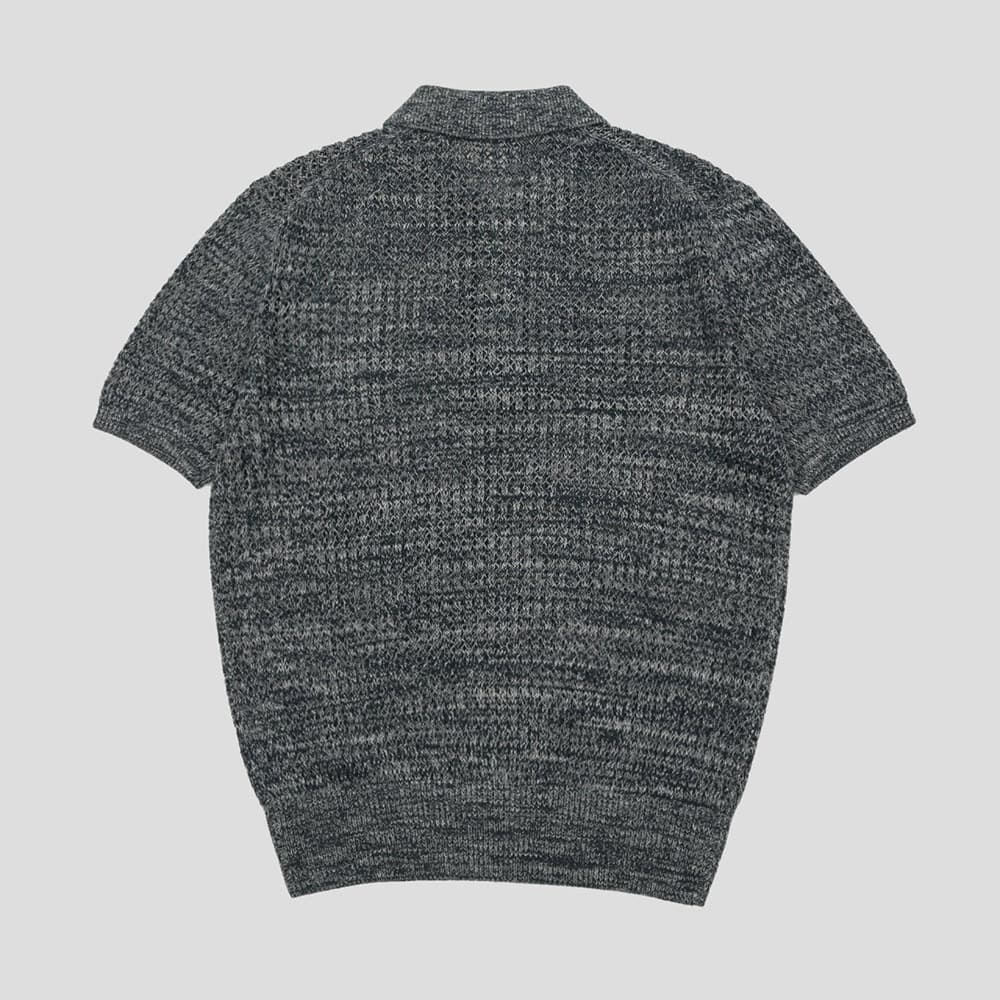 [GENTLE COVER] Helly Two-Tone Collar Short-Sleeved Knit 5