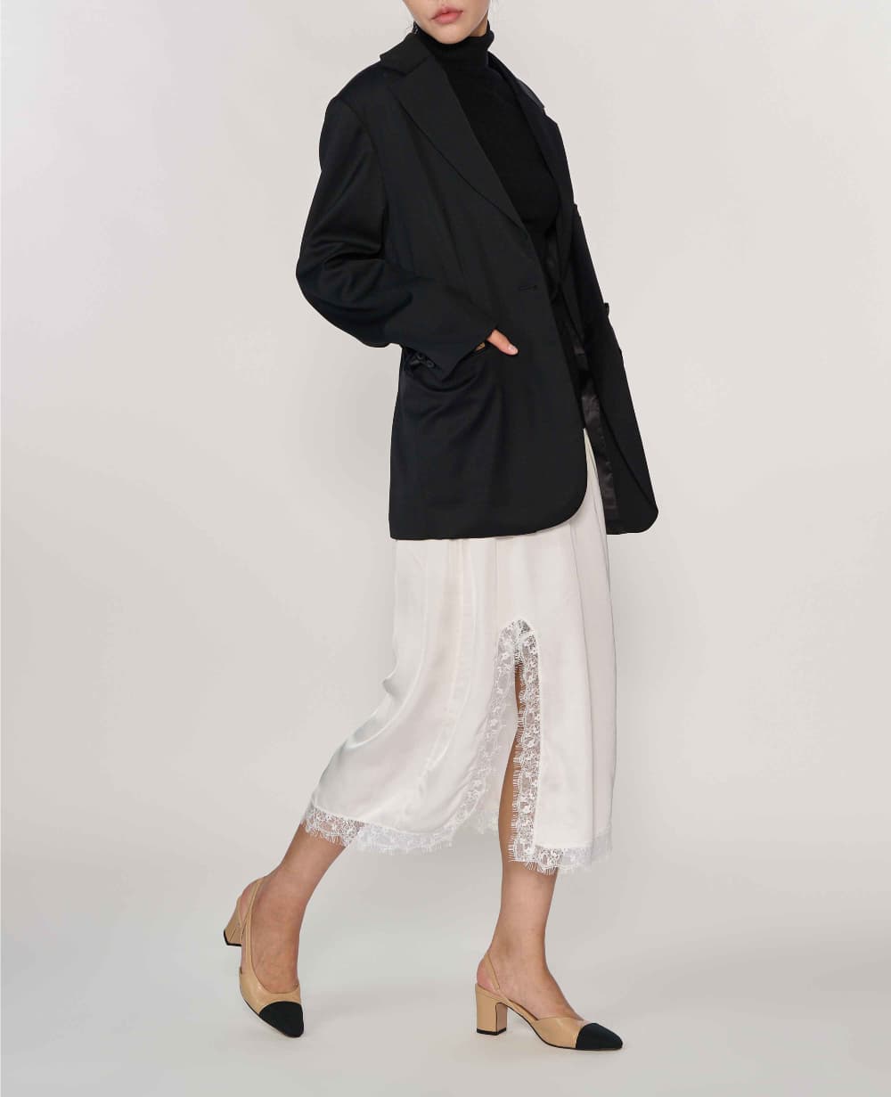 [ROOKIEBUD] Lace Slit Skirt 6