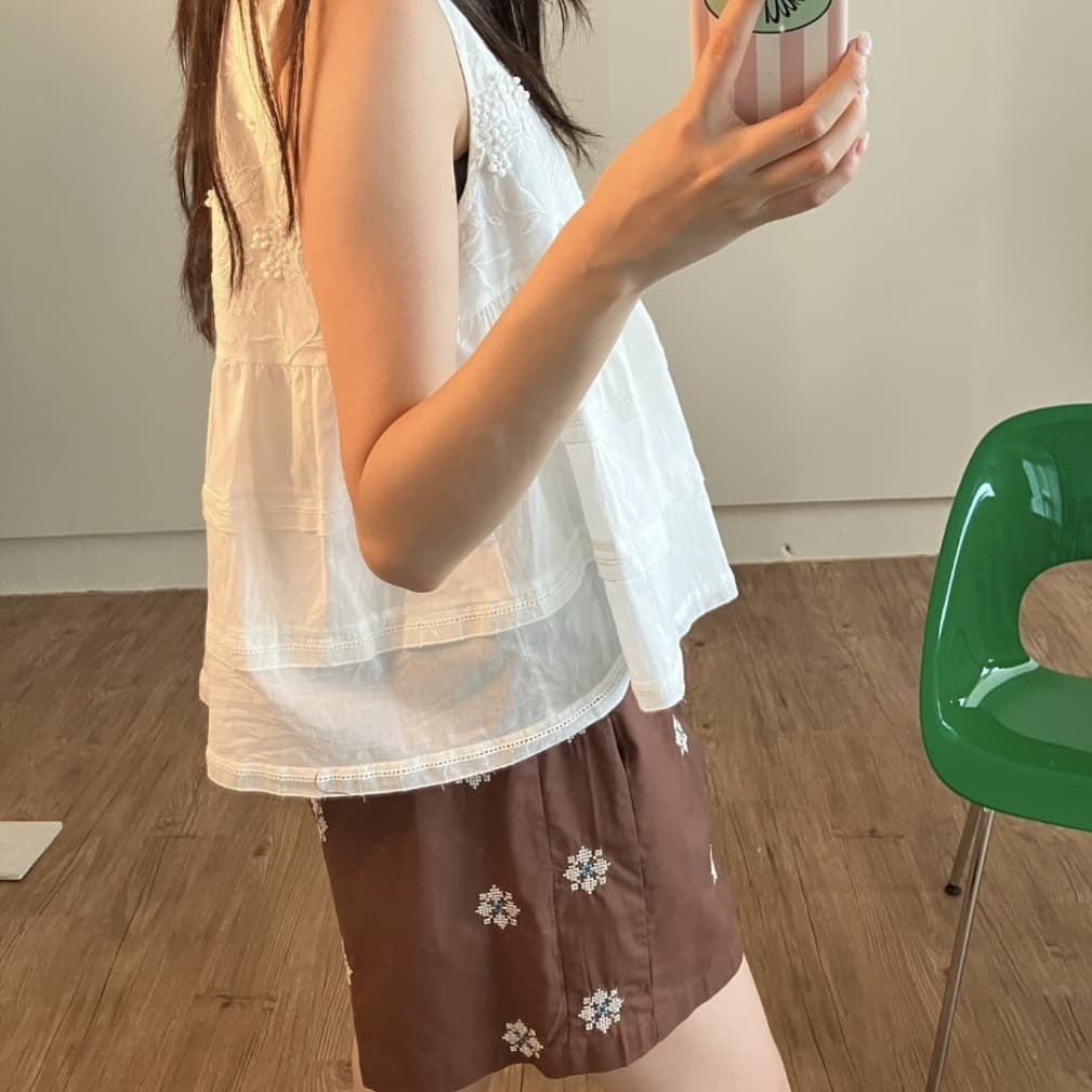 [MARIGOLD] Brick Mid-Thigh Shorts 1