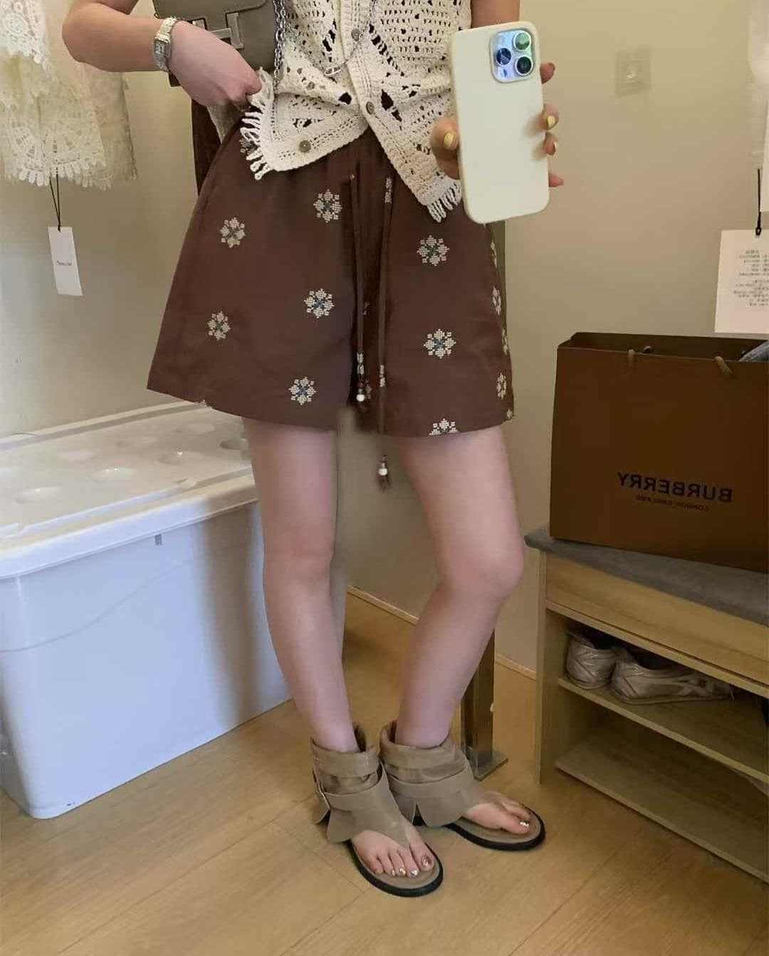 [MARIGOLD] Brick Mid-Thigh Shorts 4