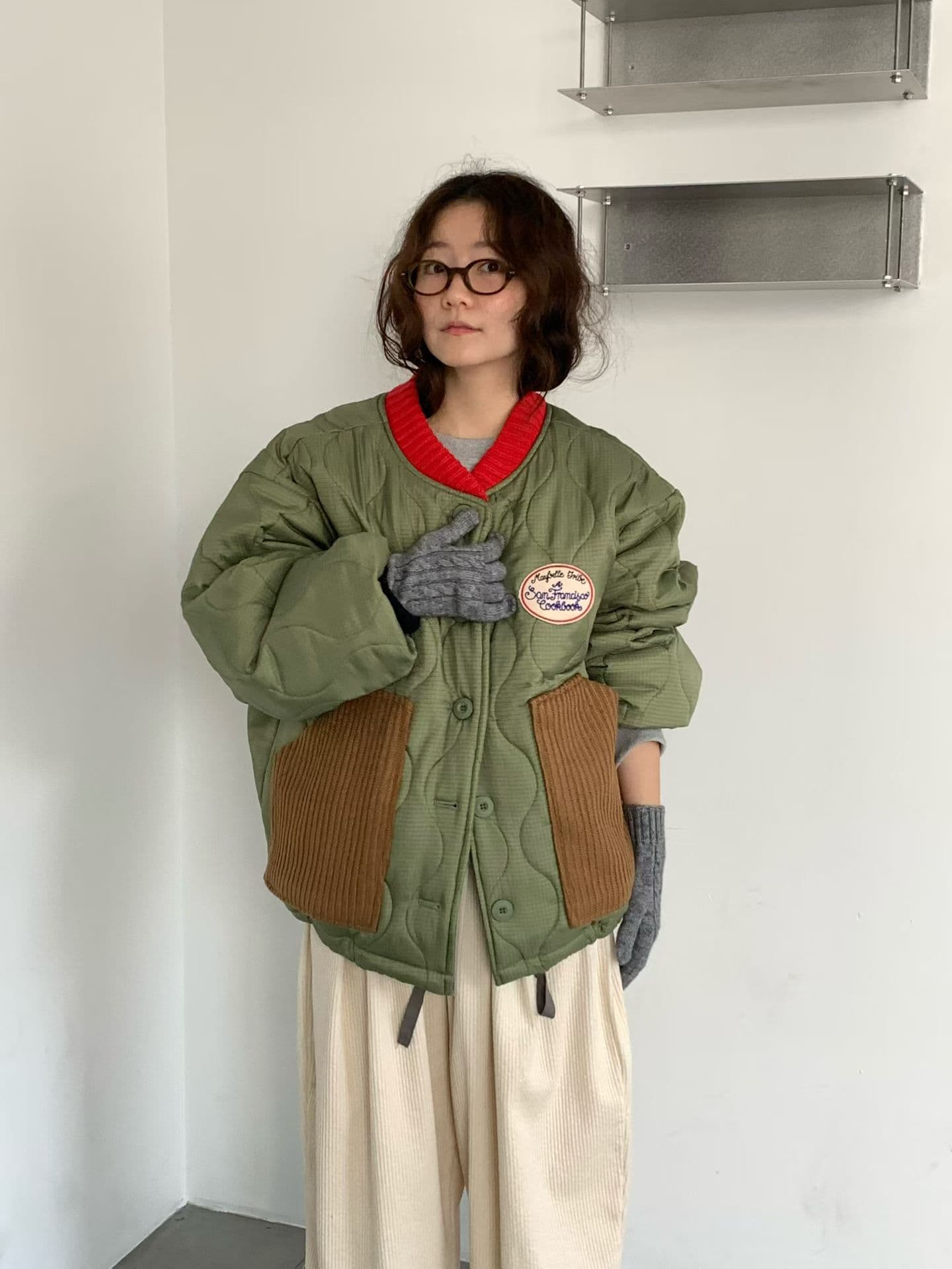 [VENTI] Unique Patch Quilted Jumper 3