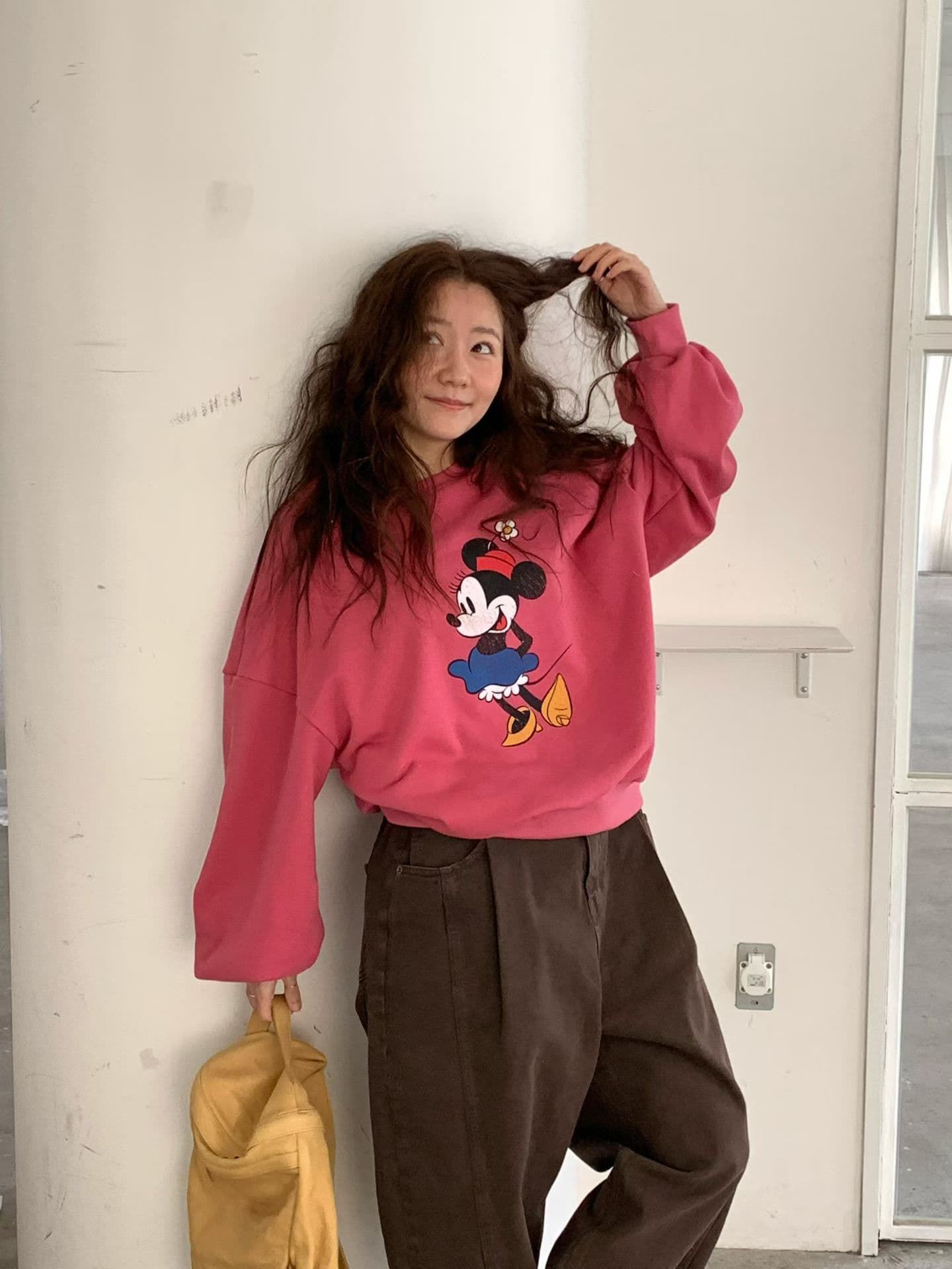 (Official Licensed Disney) [VENTI] Flowerpot Mini Sweatshirt 5