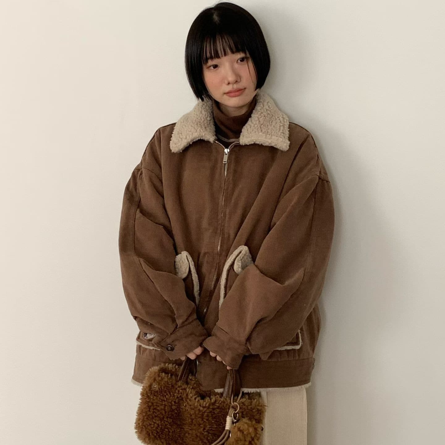 [VENTI] Pigment Fleece Denim Jumper 1
