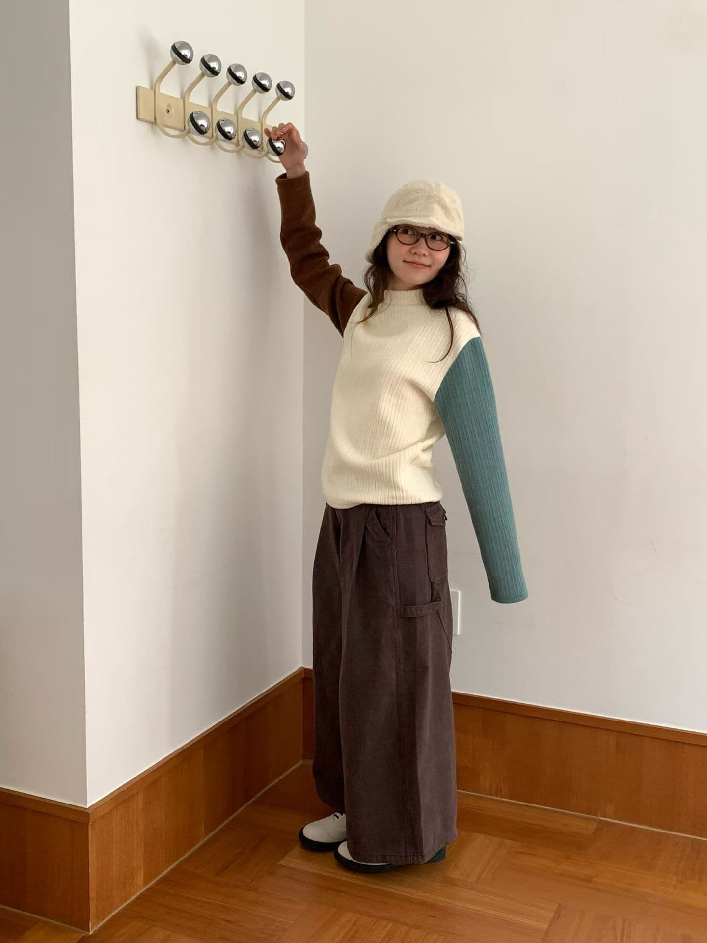 [VENTI] Multi Ribbed Brushed Long Sleeve T-Shirt 7