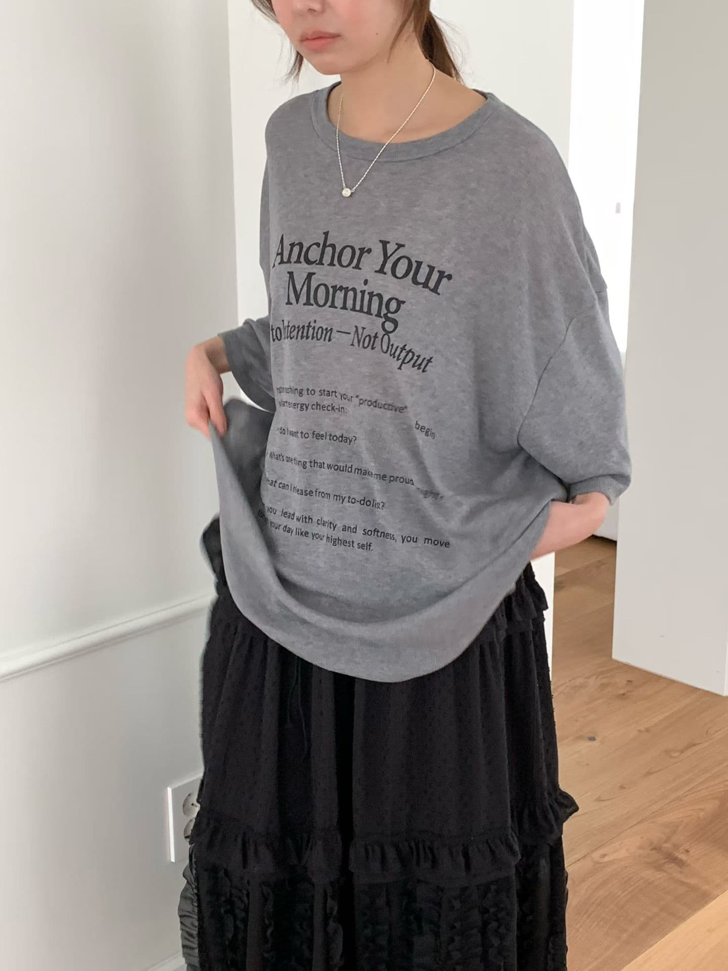 [VENTI] Anchor Knit Printed T-Shirt 4