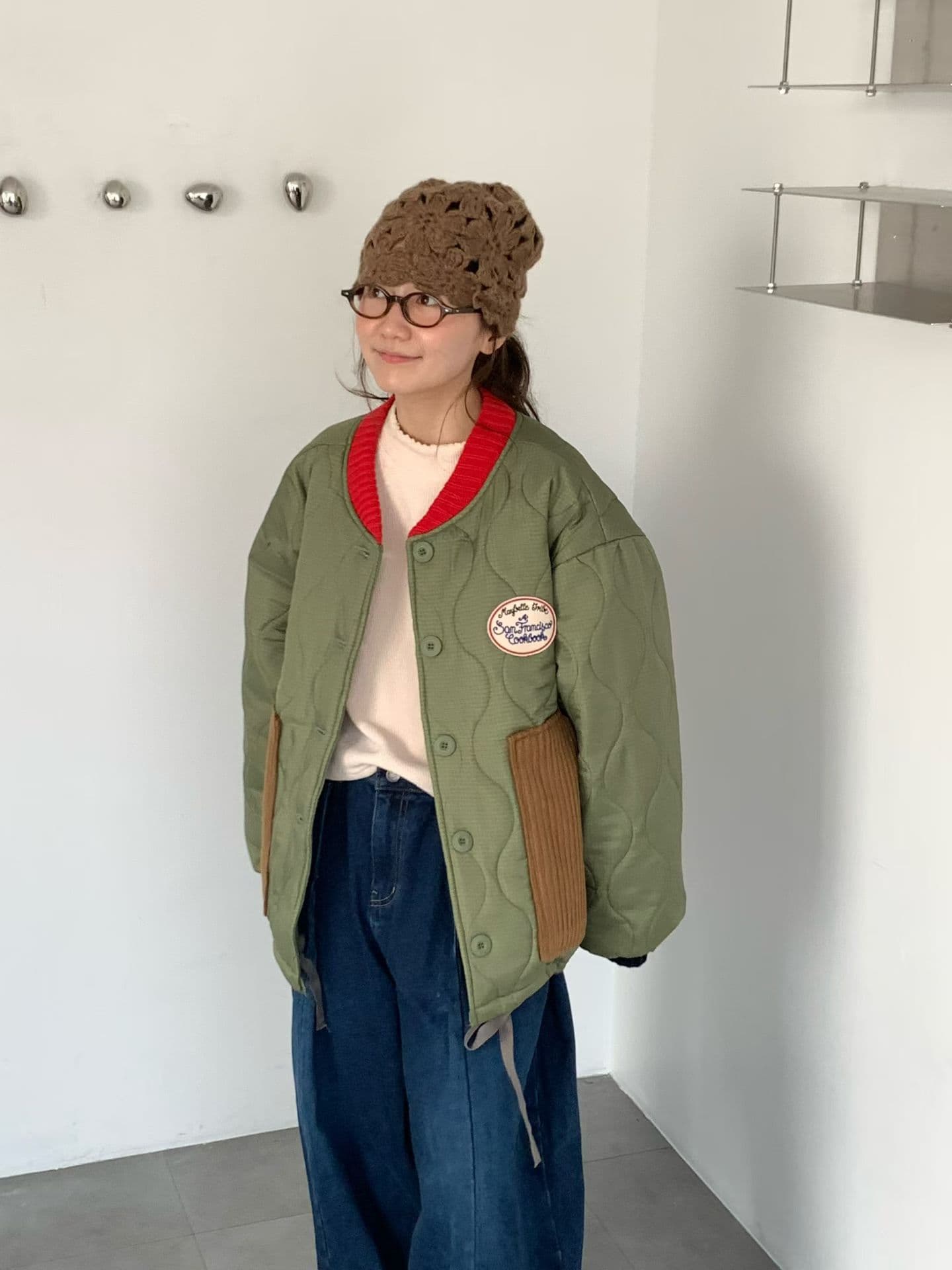 [VENTI] Unique Patch Quilted Jumper 4