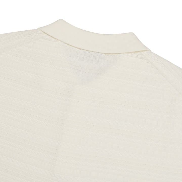 [LAINE] Ethnic Collared Short Sleeve Knit 2