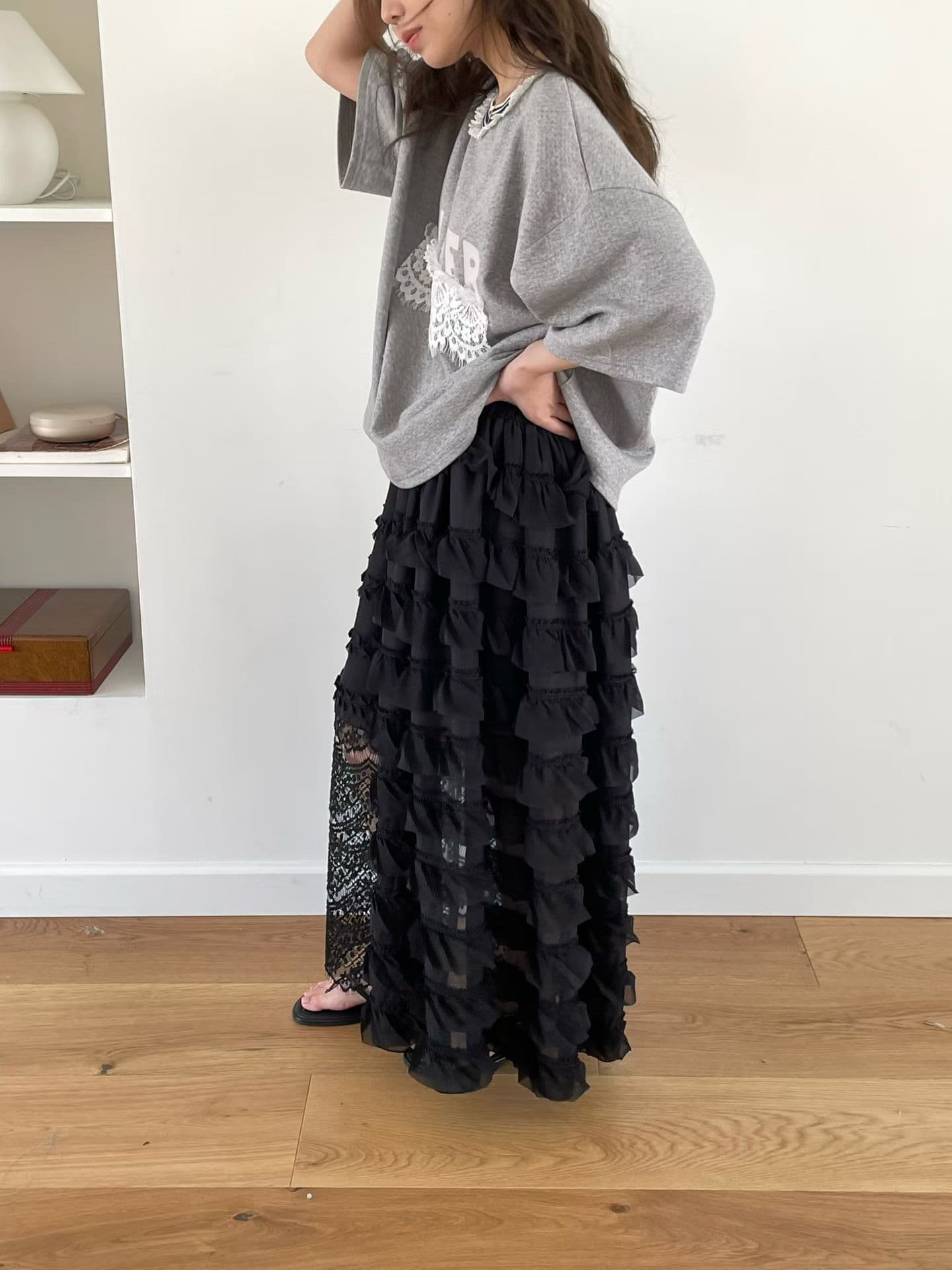 [VENTI] Triple Lace Skirt 2