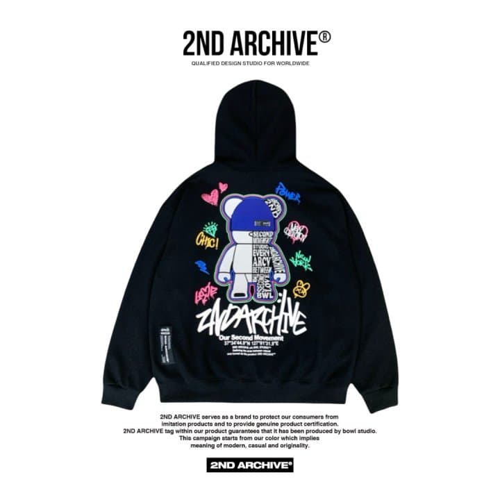 [2ND ARCHIVE] Blue Beanie Bear Hoodie 9