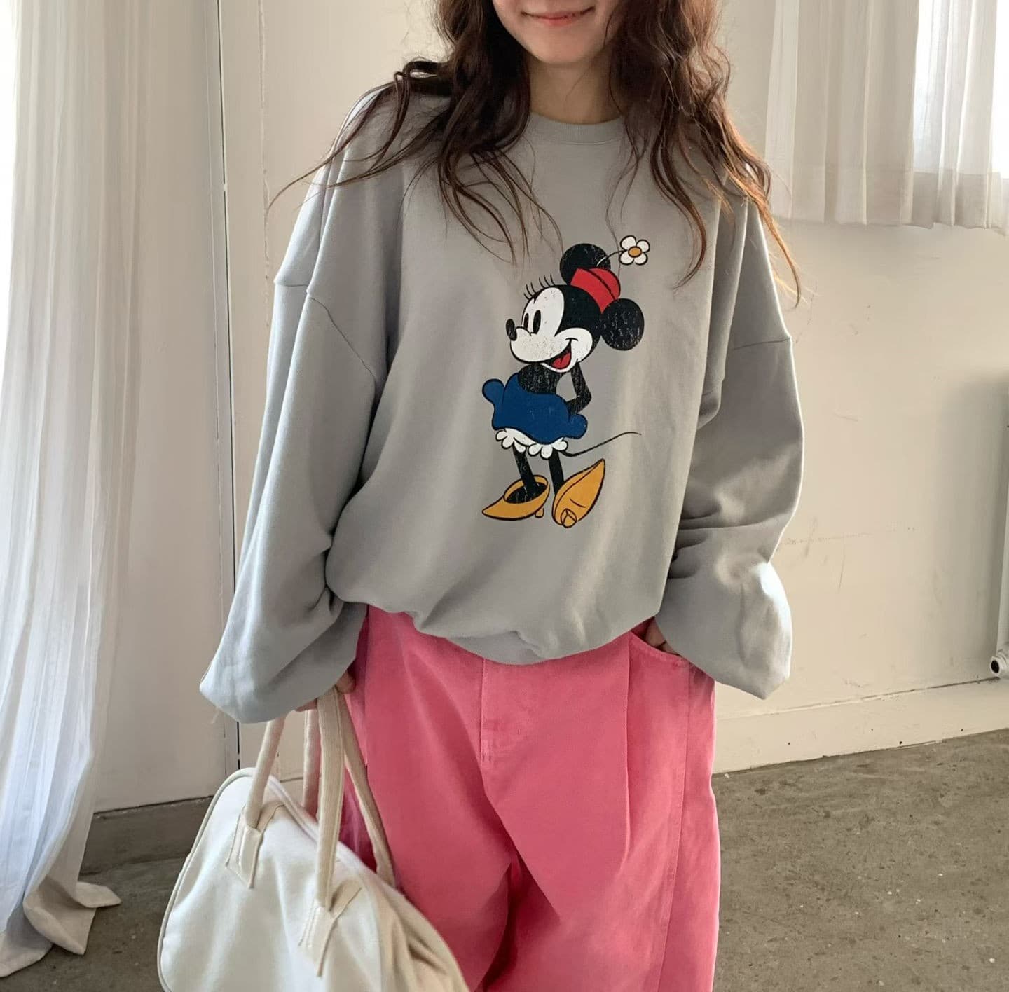 (Official Licensed Disney) [VENTI] Flowerpot Mini Sweatshirt 8