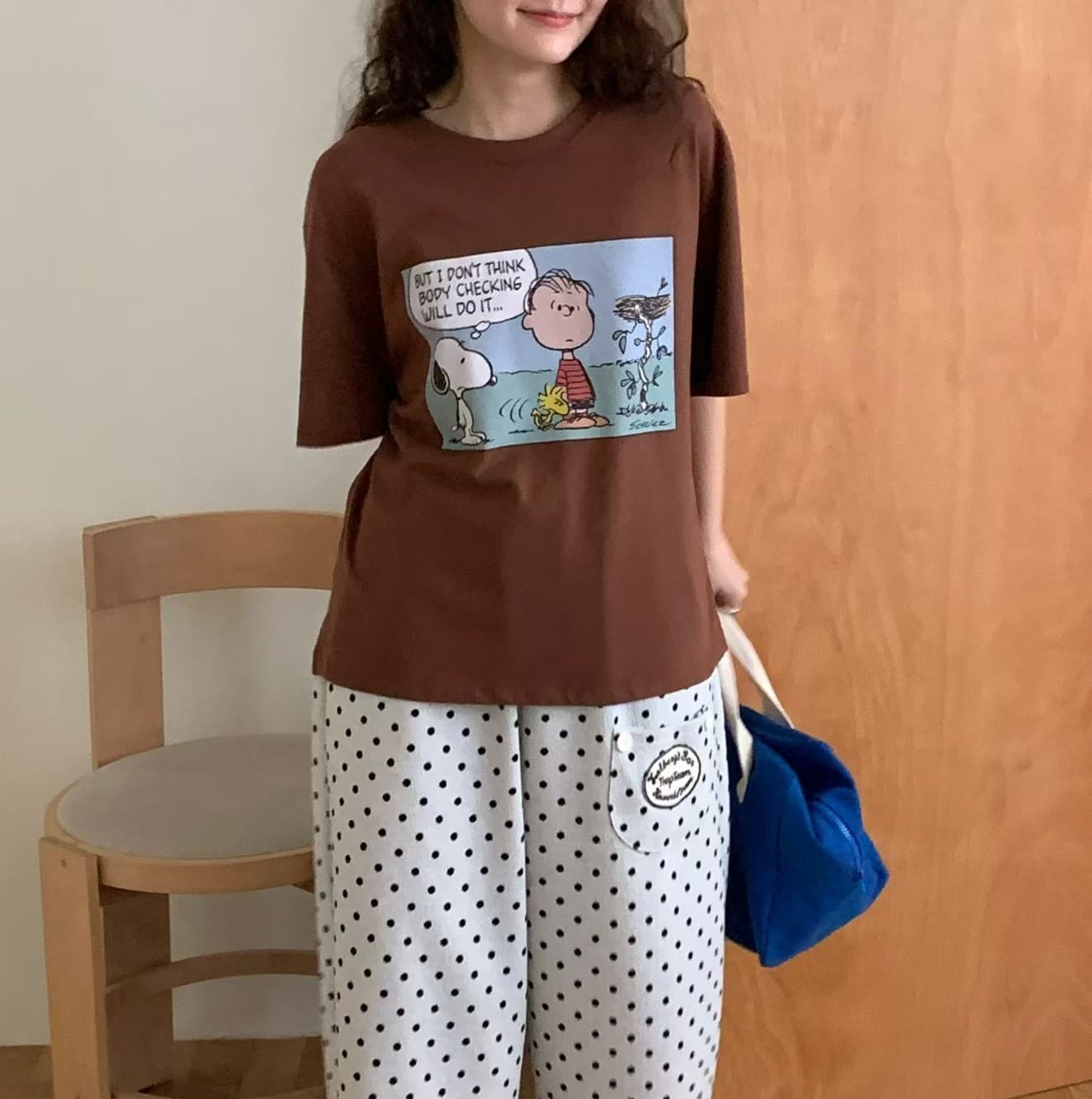 (Official Licensed Peanuts Snoopy) [VENTI] Cartoon Snoopy T-Shirt 5
