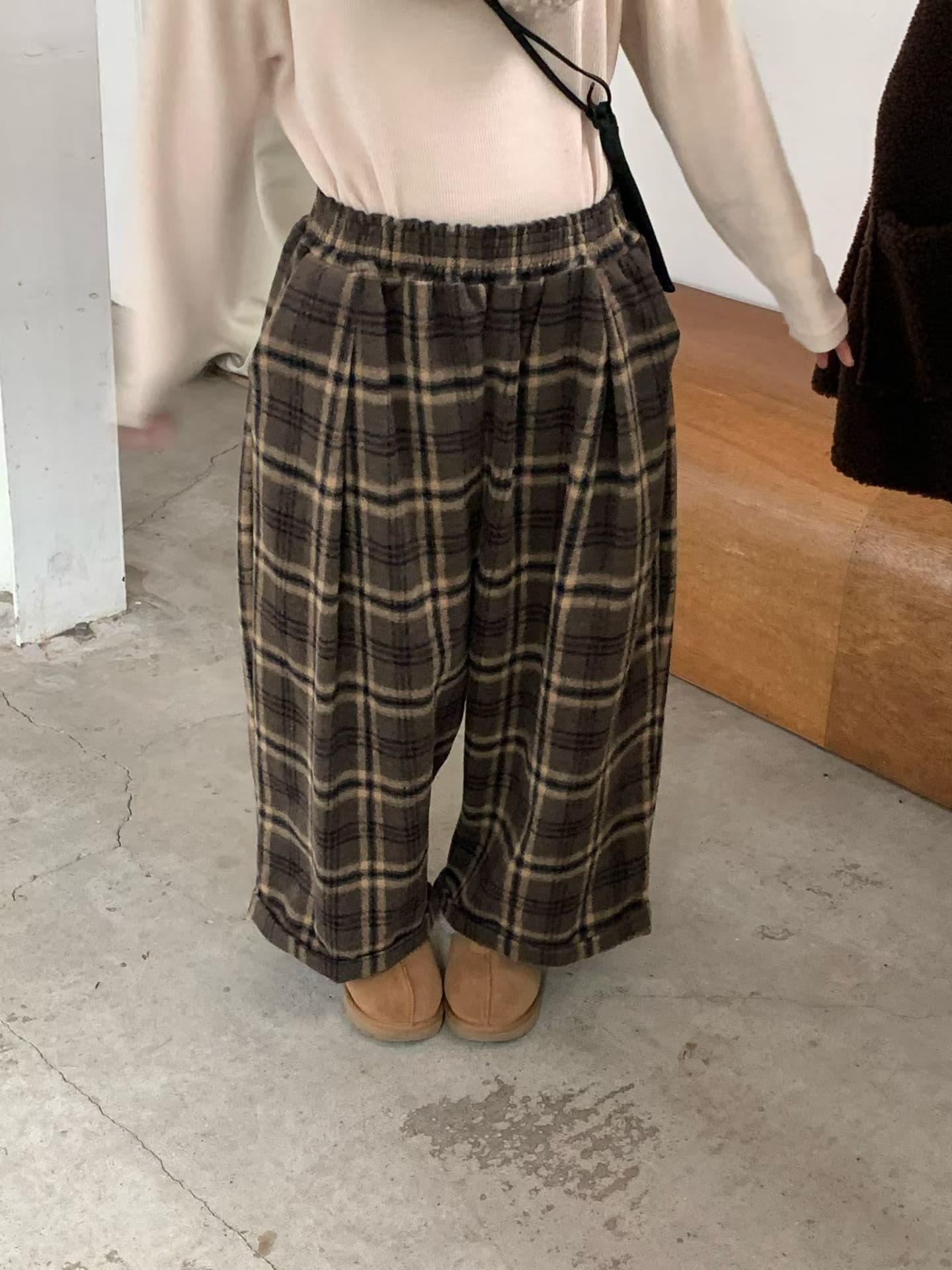 [VENTI] Taupe Checked Pants 2