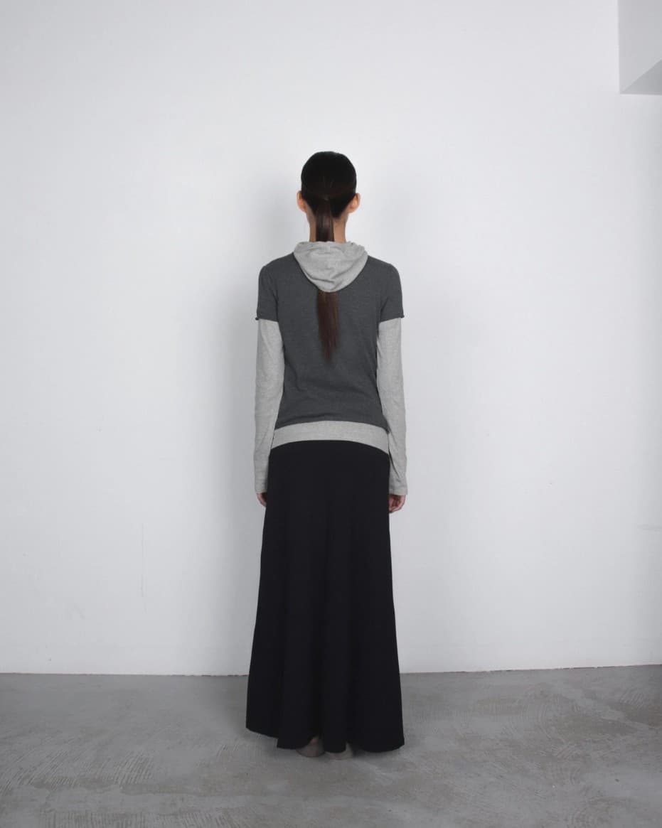 [TEXTURE] Ging Maxi Flared Skirt 9