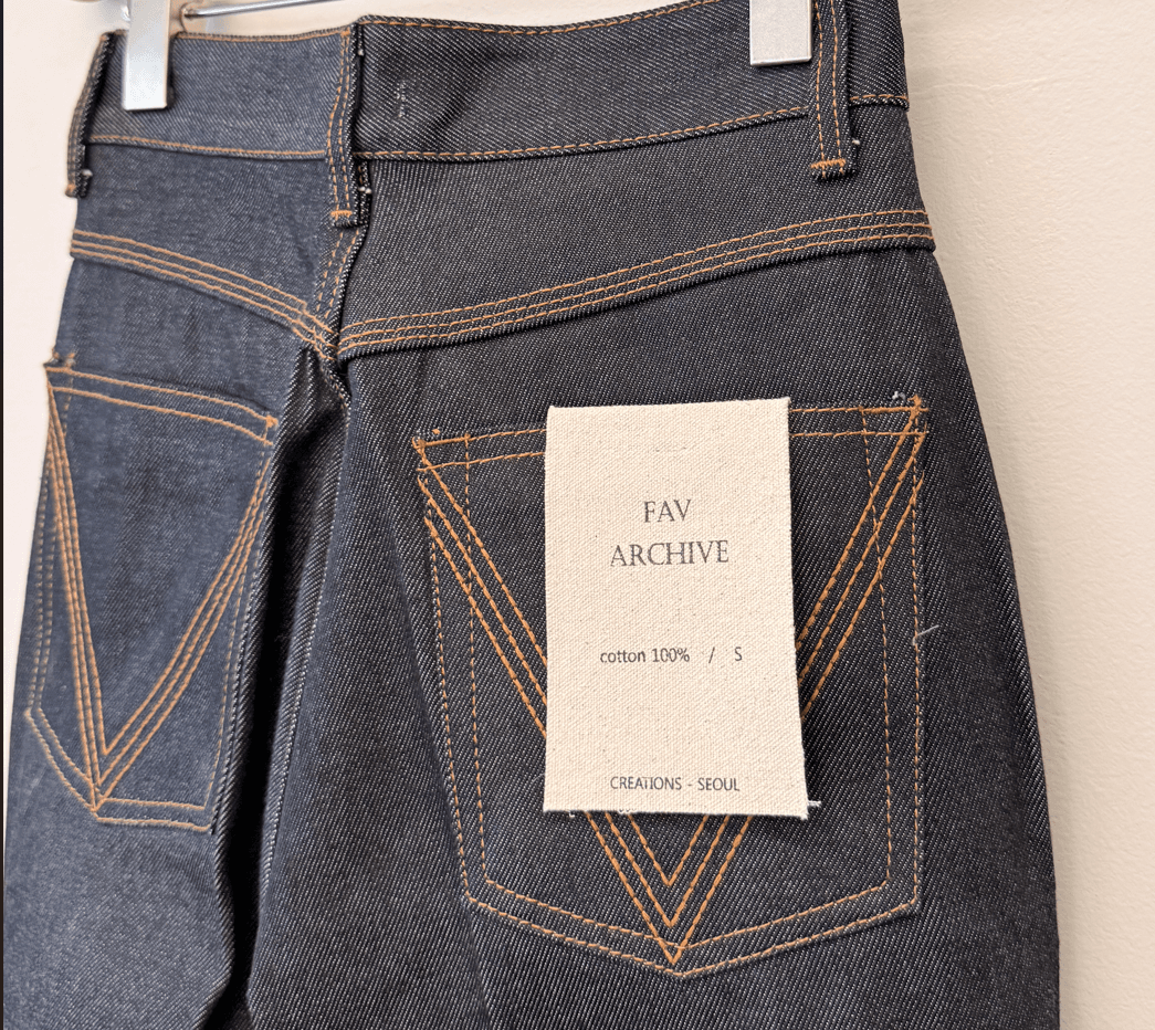 [FAV] V pocket denim pants 4