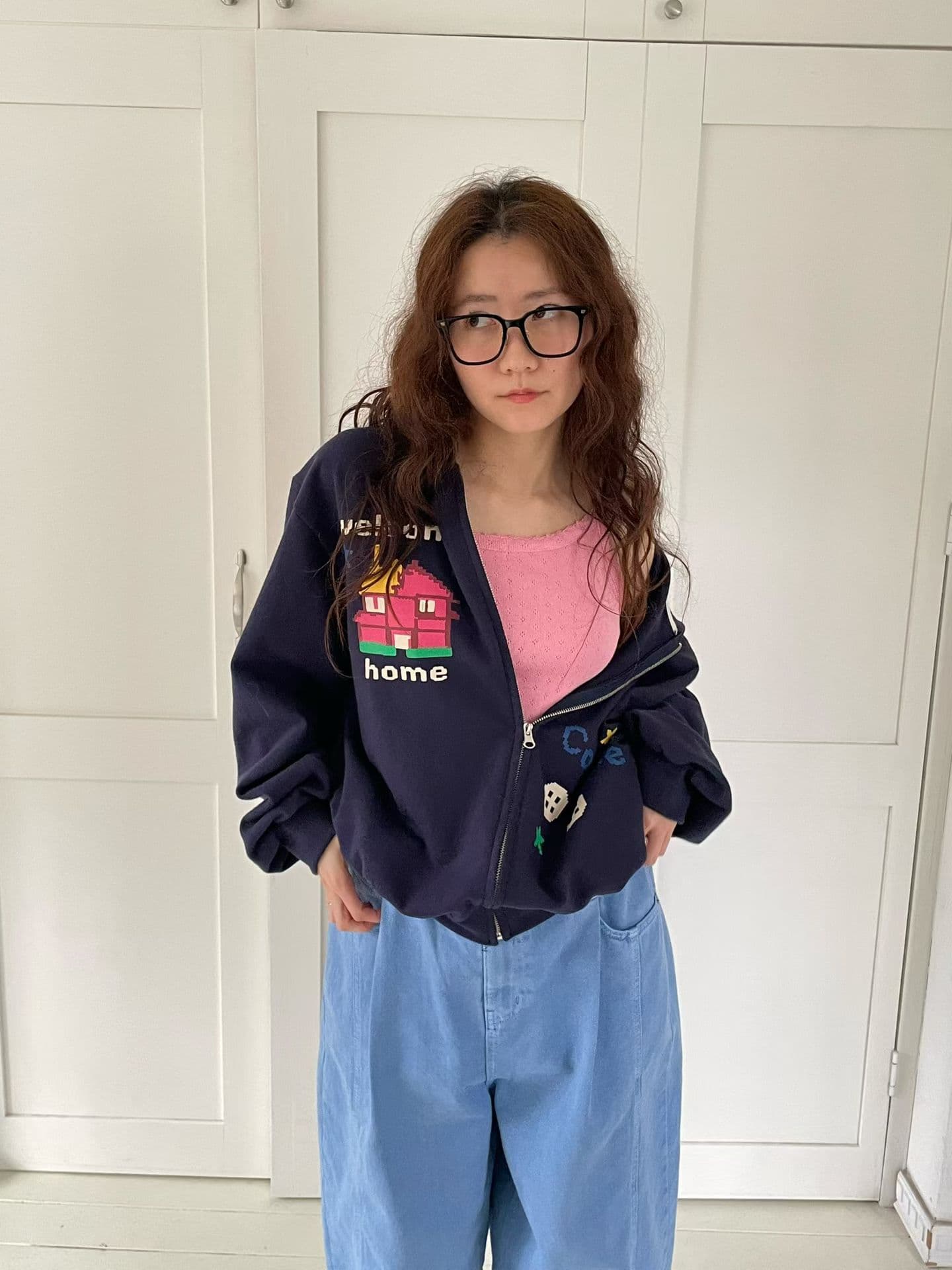 [VENTI] Single Patch Striped Cardigan 10