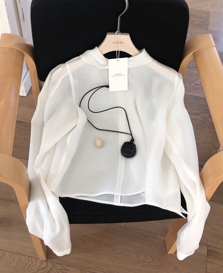 [LE BUTTER] Scarf Blouse 9