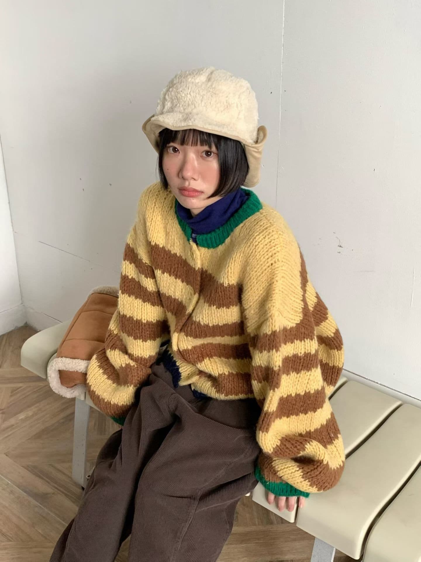 [VENTI] Honey Striped Knit 7