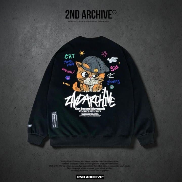 [2ND ARCHIVE] Smile Baseball Cap Cat Sweatshirt 1