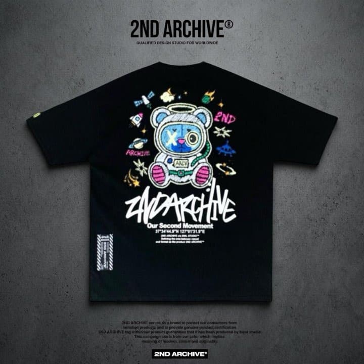 [2ND ARCHIVE] Reflective Space Bear Short Sleeve T-Shirt 1
