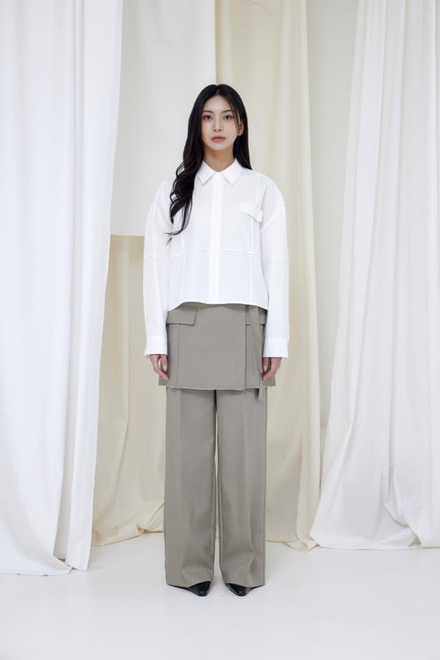[LE:PPL] Y Wrap Pants 8
