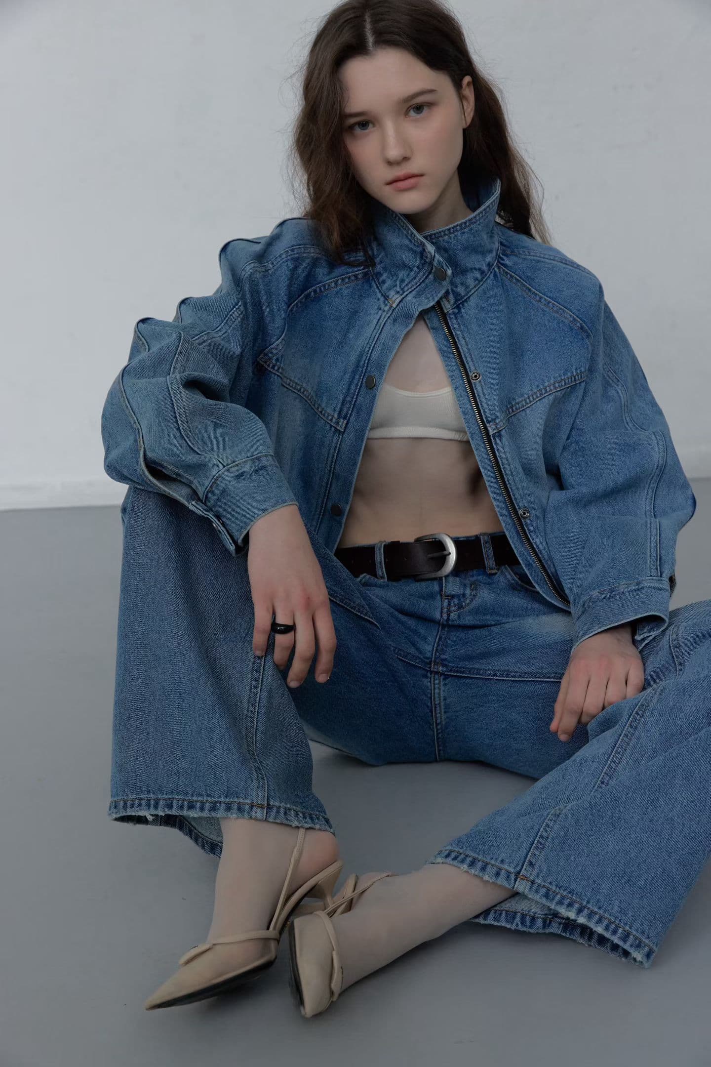 [FOUNDATION] Rough Denim Two-Way Blouson Jumper 2