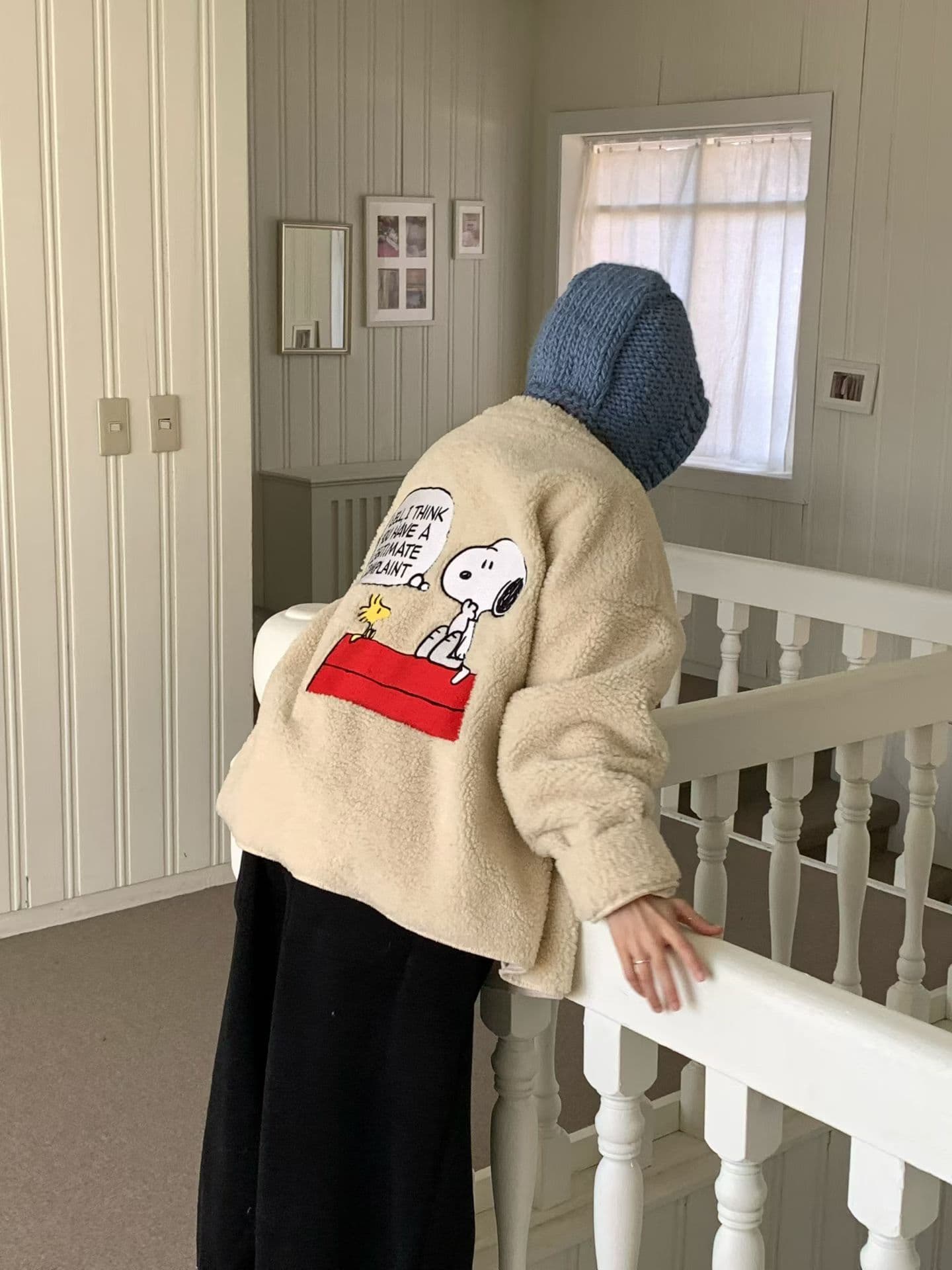 (Official Licensed Peanuts Snoopy) [VENTI] Fleece Snoopy Jacket 6