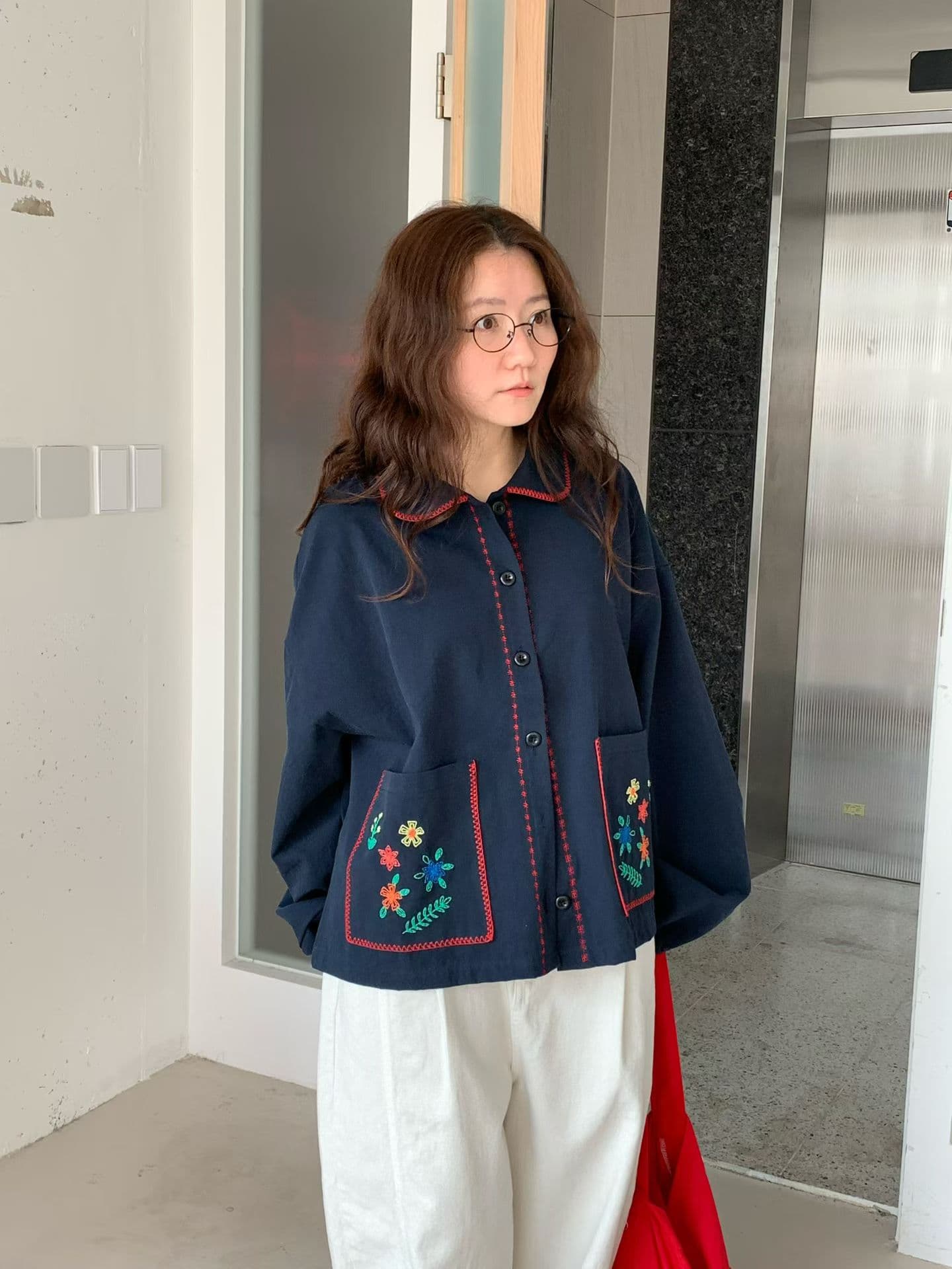 [VENTI] Cookie Smock Floral Jacket 3