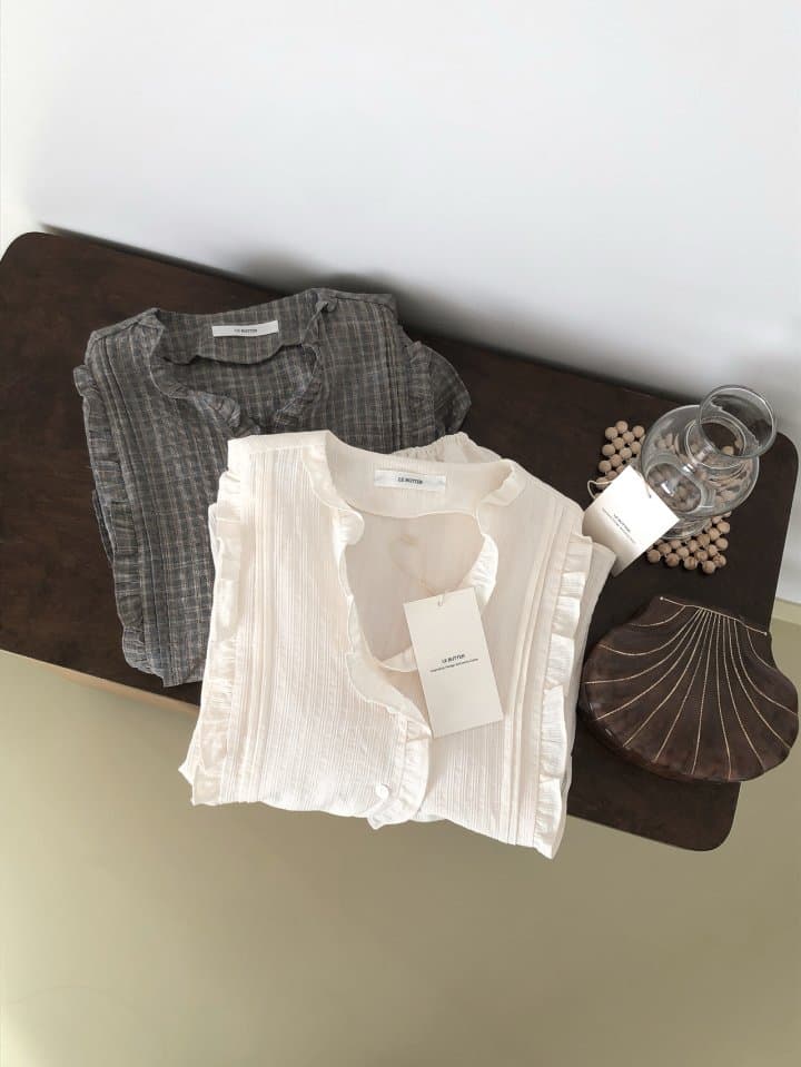 [LE BUTTER] Jane Frill Blouse 8