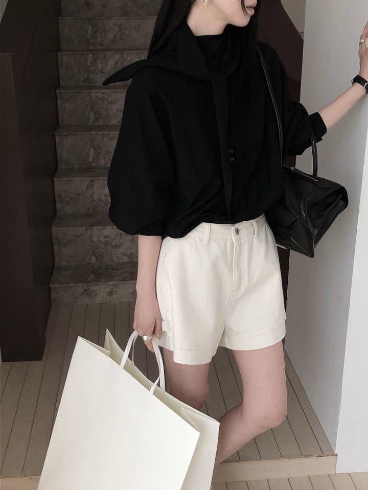 [LE BUTTER] Mer Scarf Blouse 3