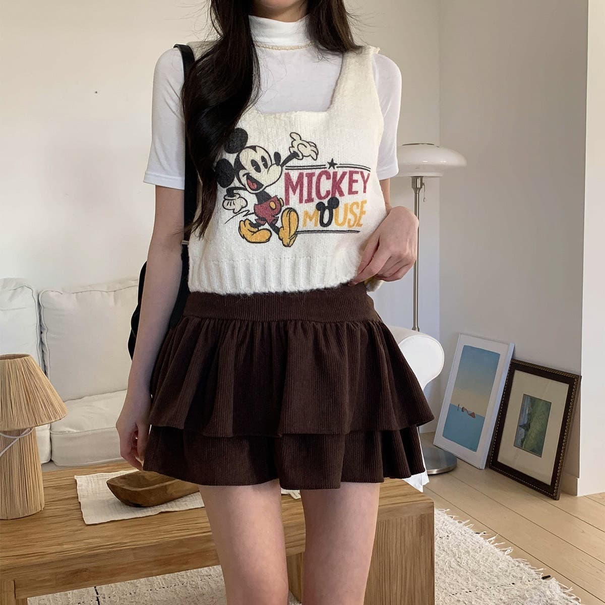 (Official Licensed Disney) [NEON FISH] Mickey Slit Vest 2