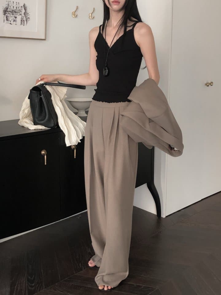 [LE BUTTER] Pebble Wool Slacks 9