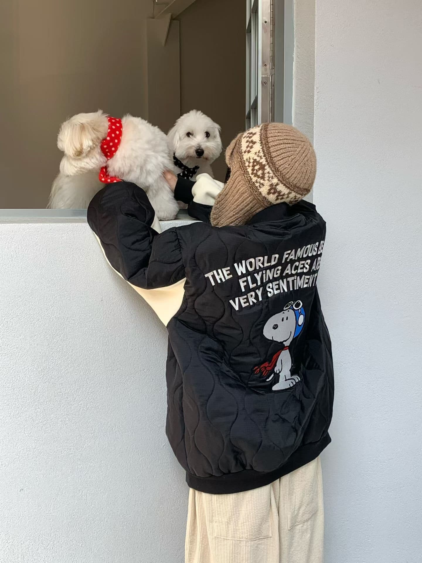(Official Licensed Peanuts Snoopy) [VENTI] Snoopy Quilted Jumper 7