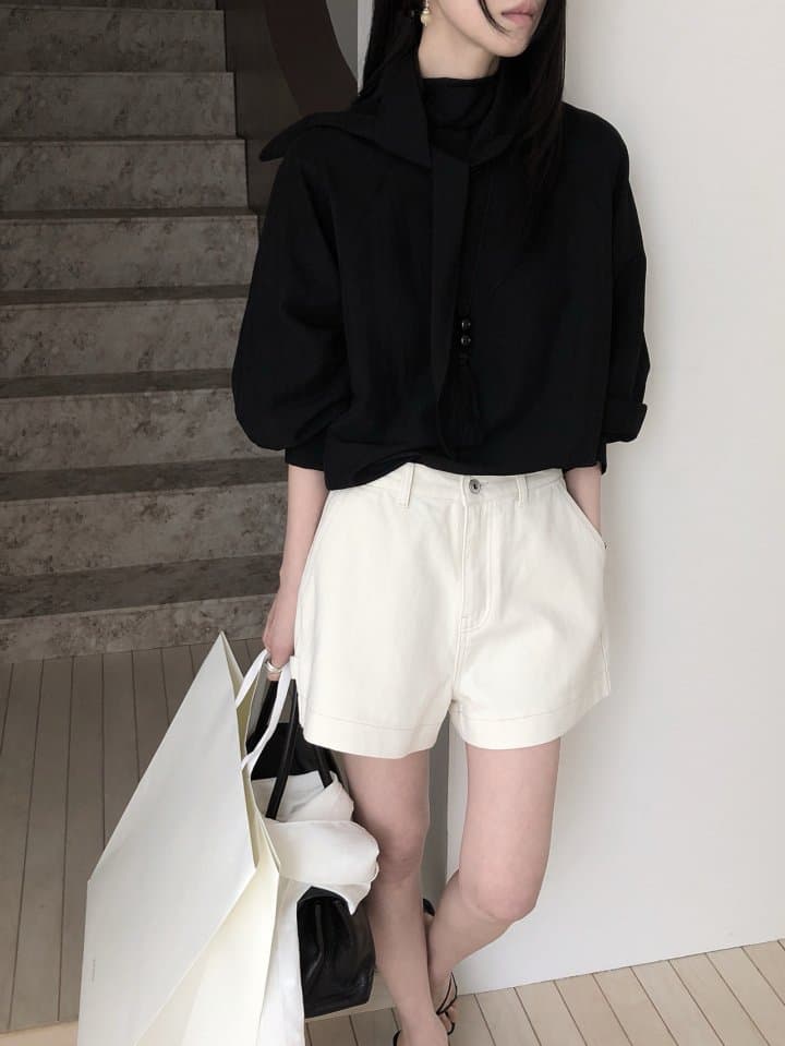 [LE BUTTER] Mer Scarf Blouse 2
