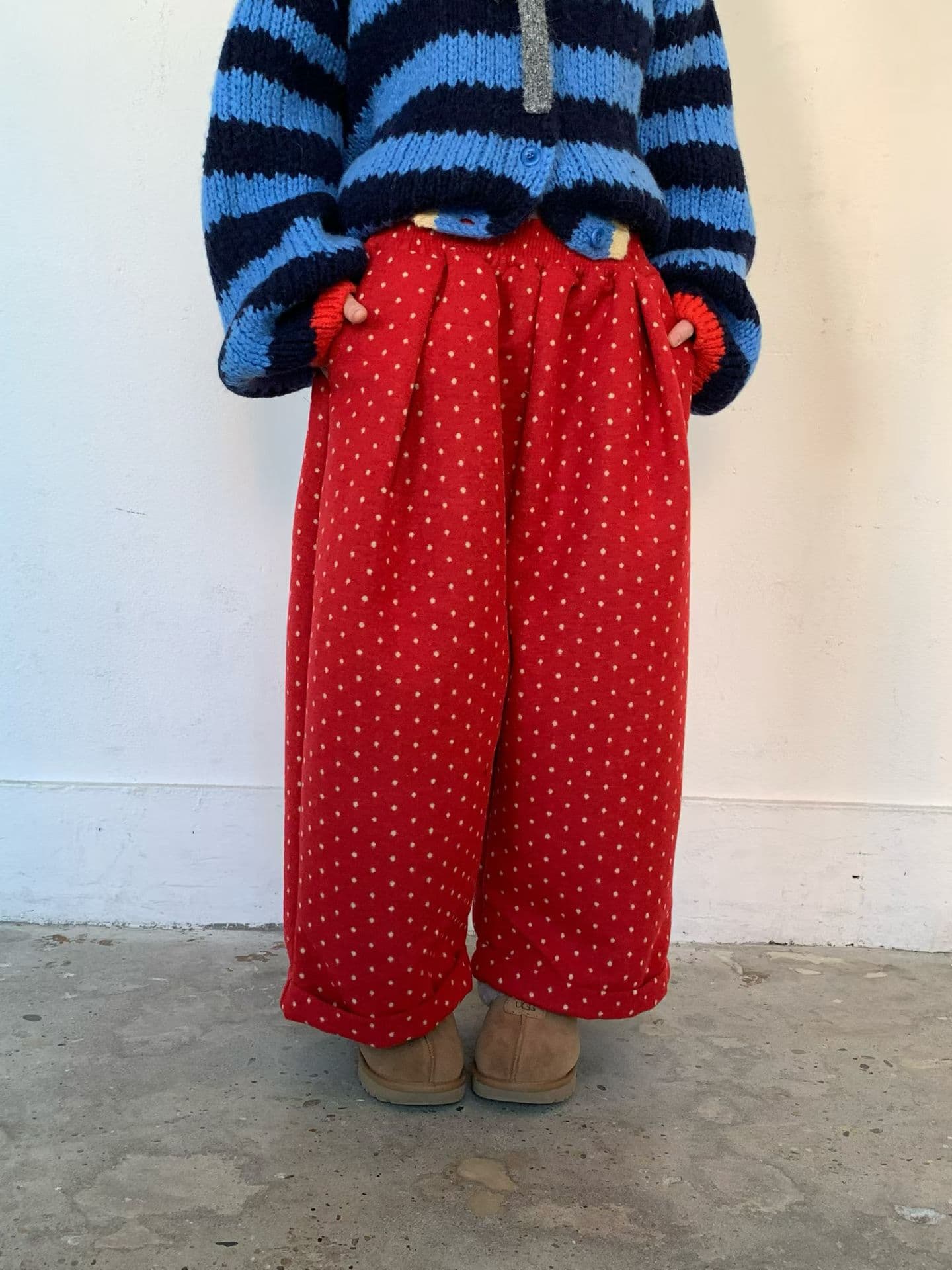 [VENTI] Dot Brushed Pants 9