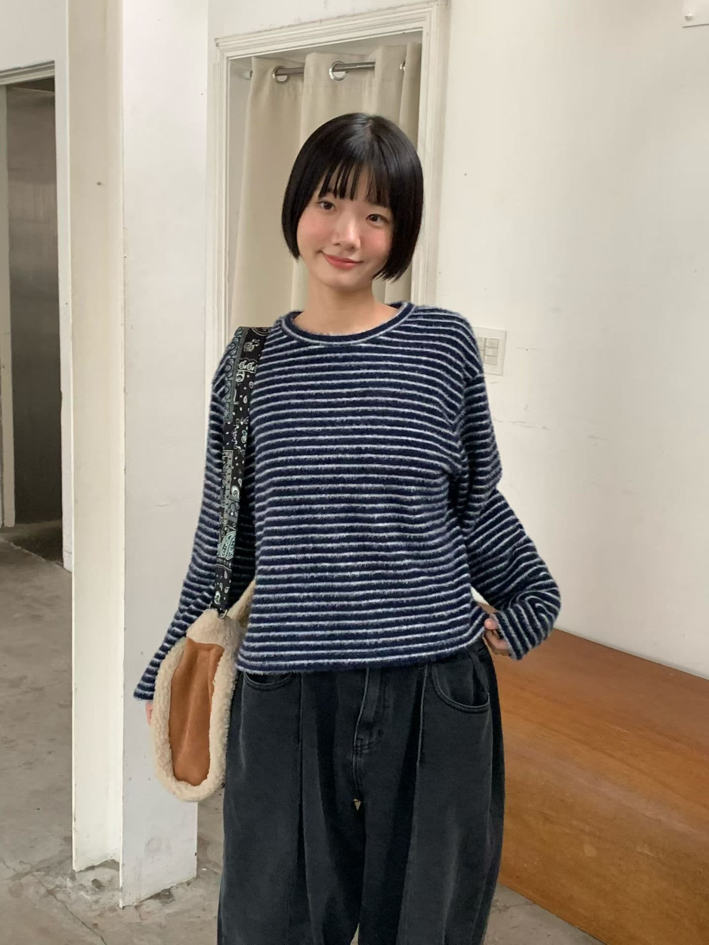 [VENTI] Hairy Striped T-Shirt 6