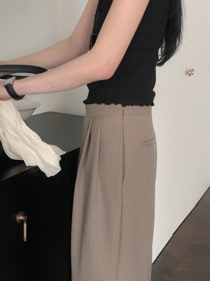 [LE BUTTER] Pebble Wool Slacks 3