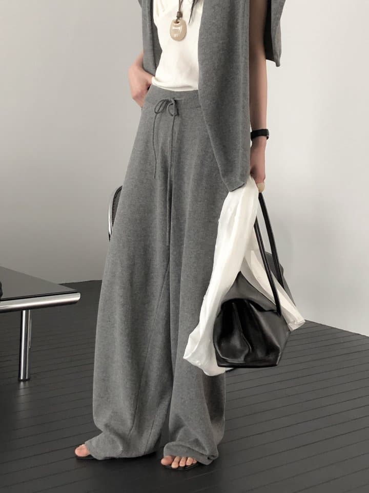 [LE BUTTER] Knit Wool Pants 5