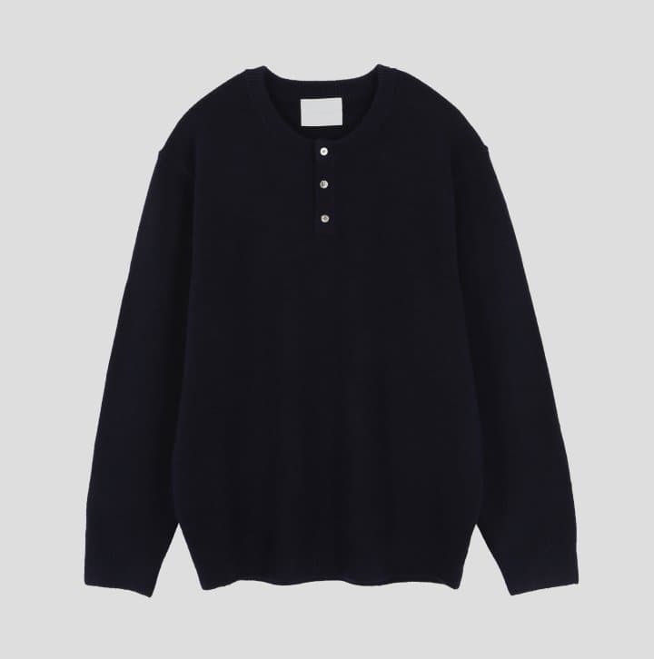 [GENTLE COVER] Ness Daily Henley Neck Knit 8